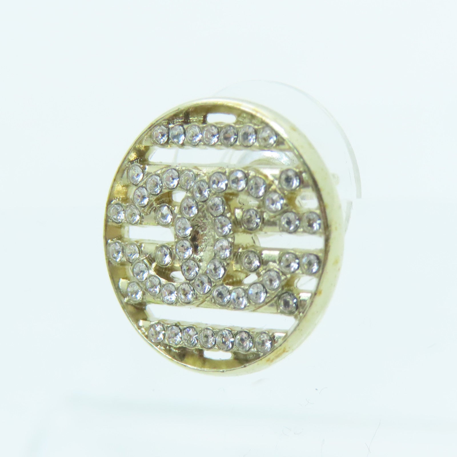CHANEL metal Earrings gold buckle earrings gold