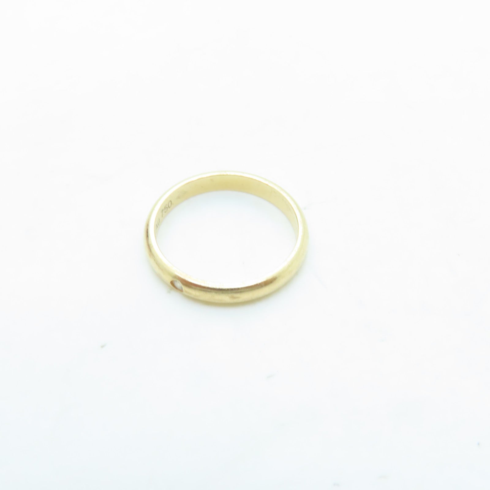 CARTIER 18K玫瑰金1895 Wedding Ring 0.01ct钻石戒指US#4.25
