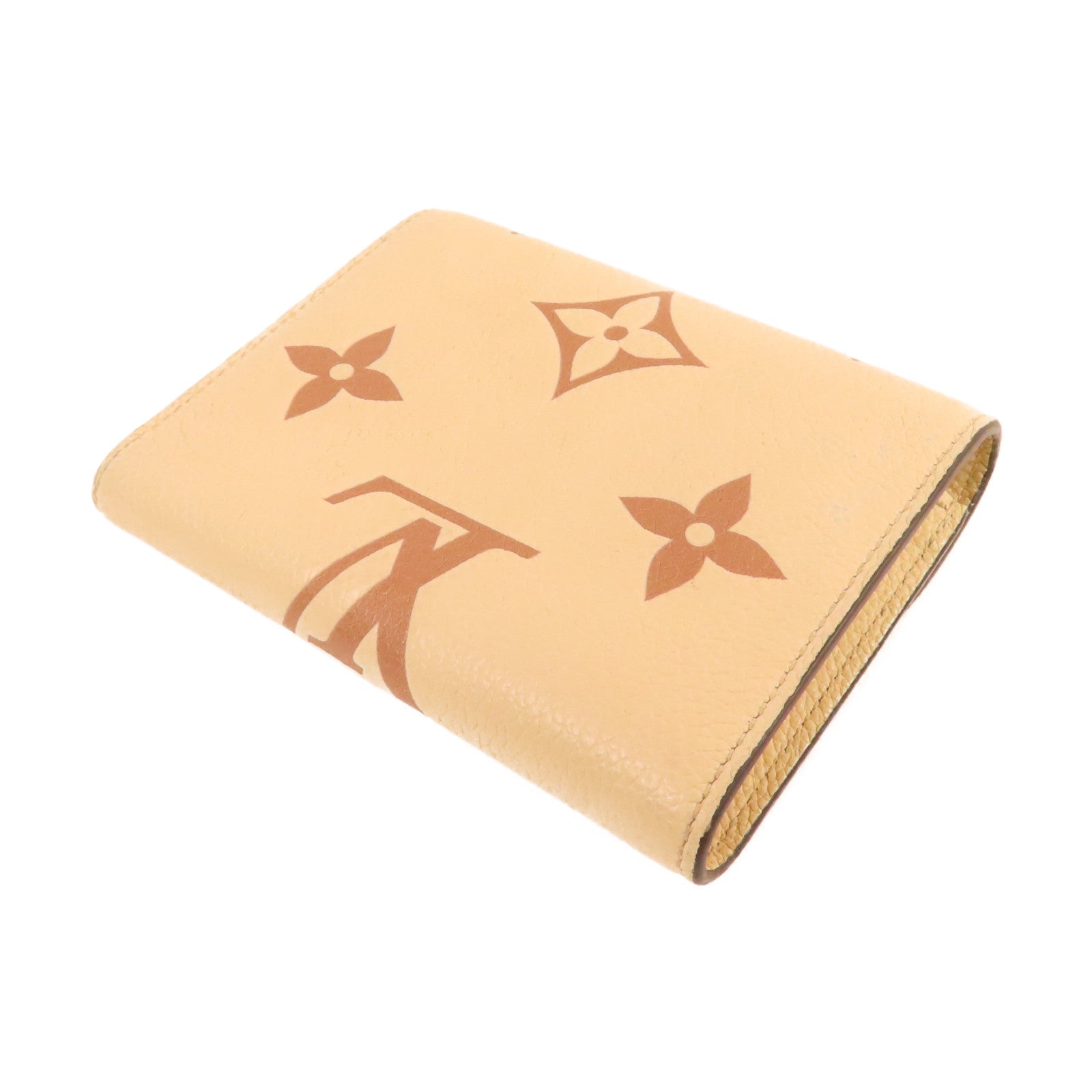 LOUIS VUITTON Monogram Empreinte Victorine Short Wallet金扣短錢包奶油色