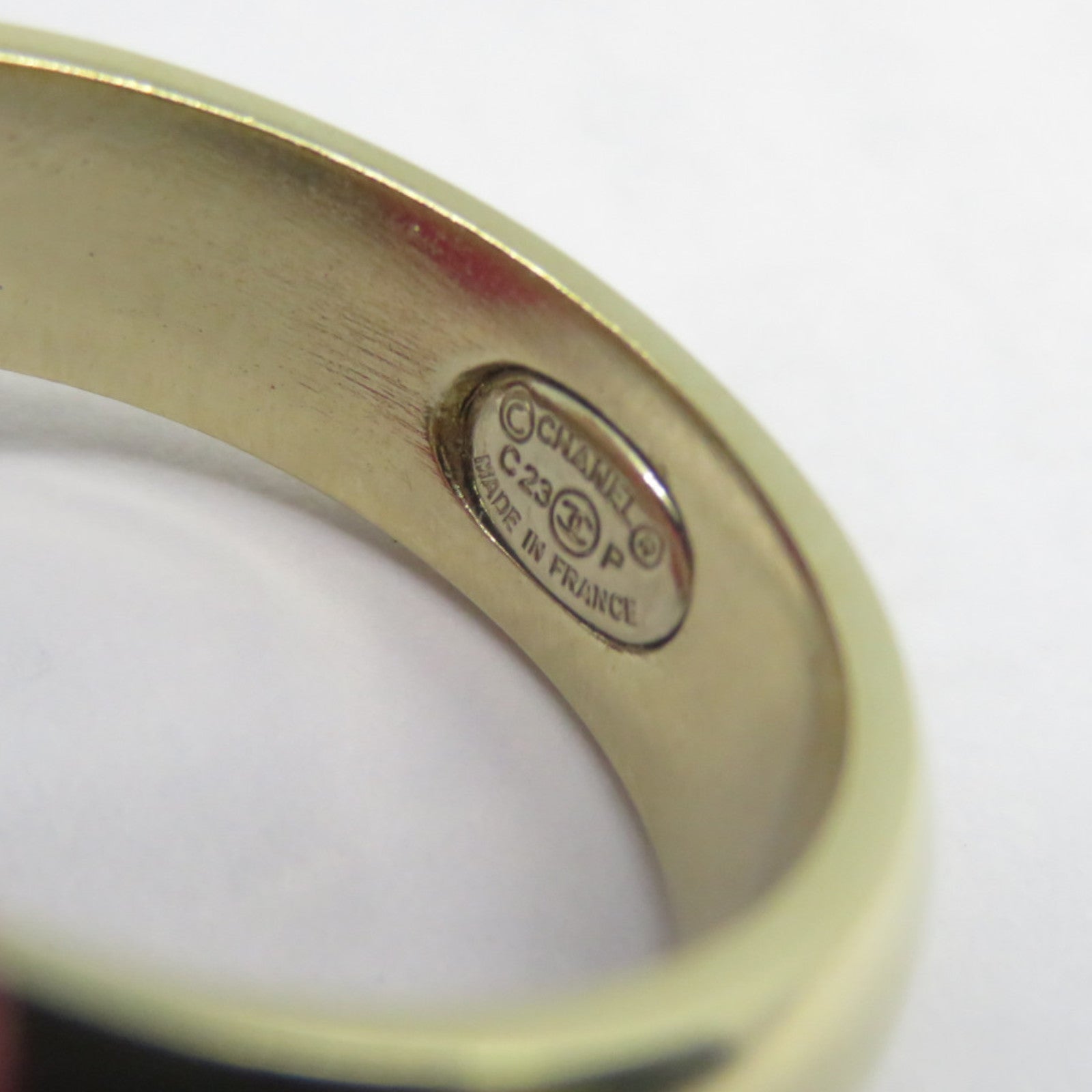 CHANEL 金屬Ring戒指粉紅色/金色US#6