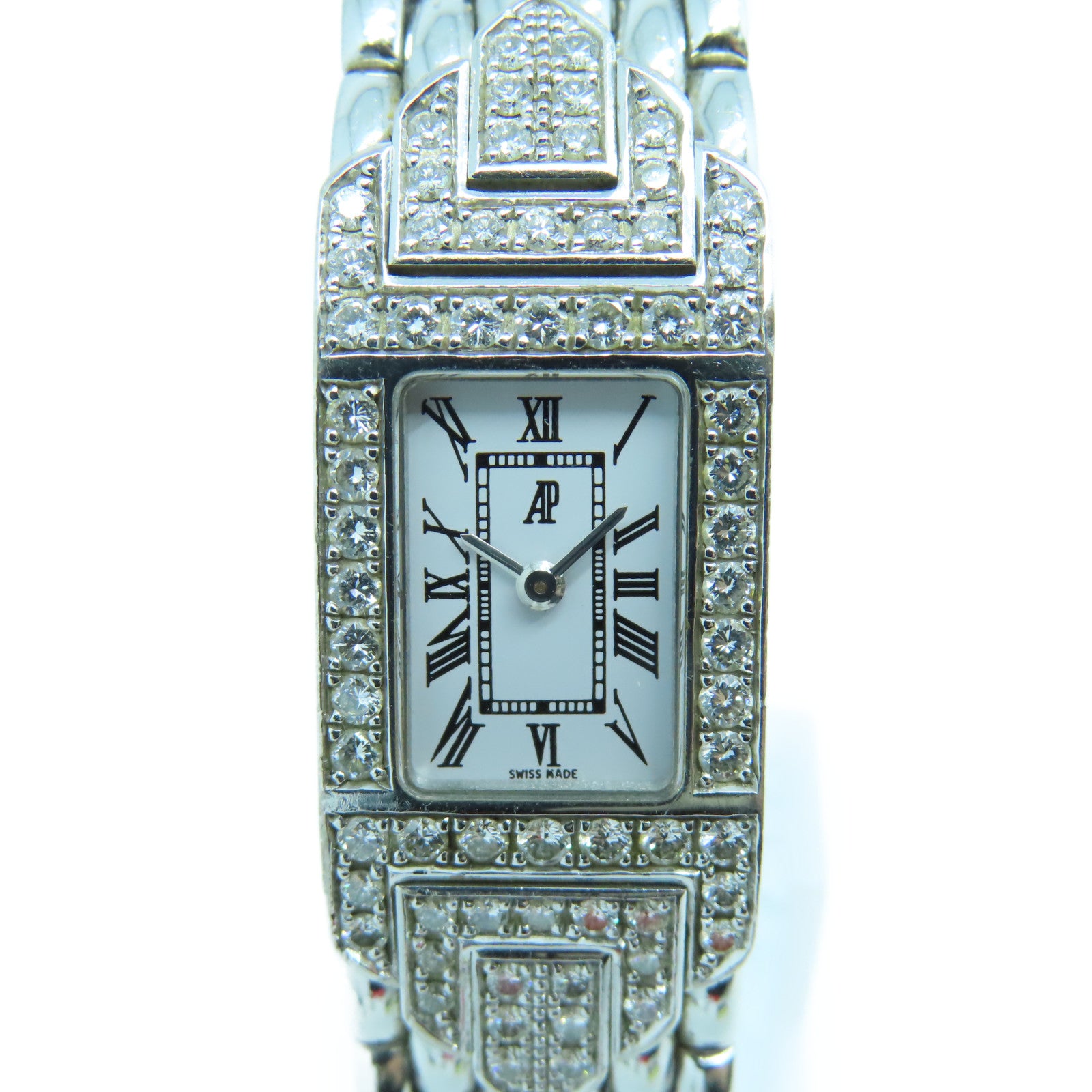 AUDEMARS PIGUET Charleston 18K白金鑽石手錶石英機芯白色