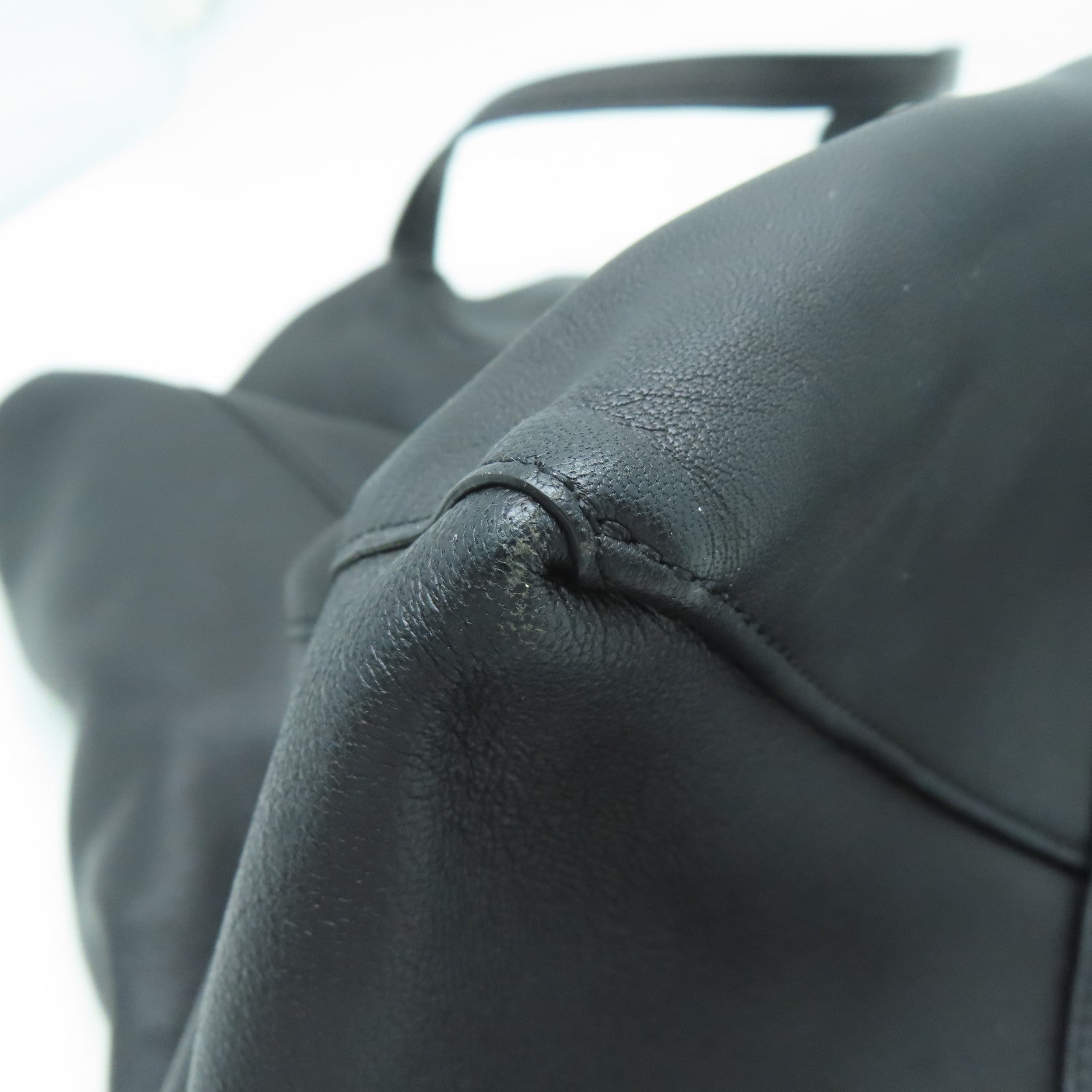 CELINE 皮革Tote Bag金扣手挽袋黑色