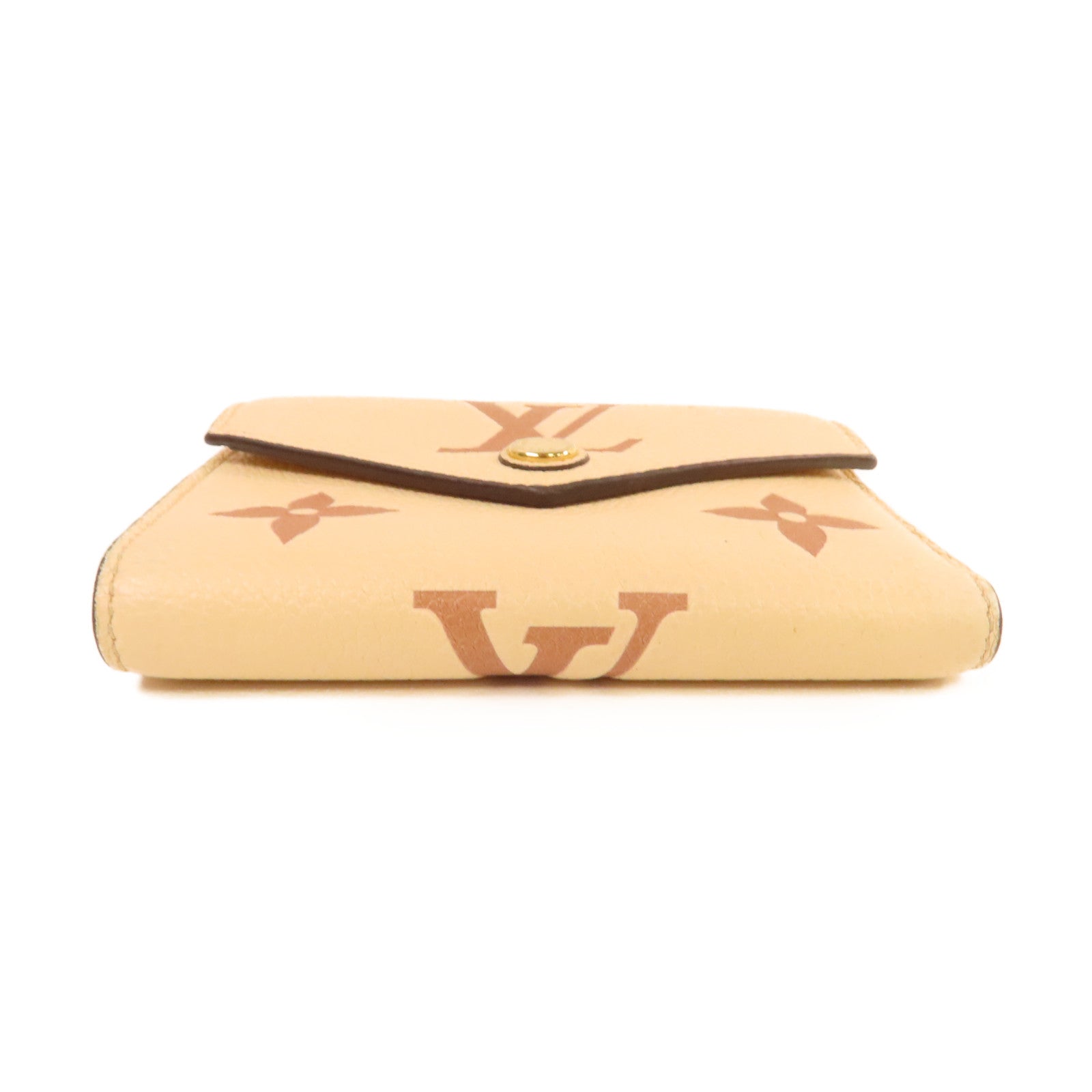 LOUIS VUITTON Monogram Empreinte Victorine Short Wallet金扣短錢包奶油色