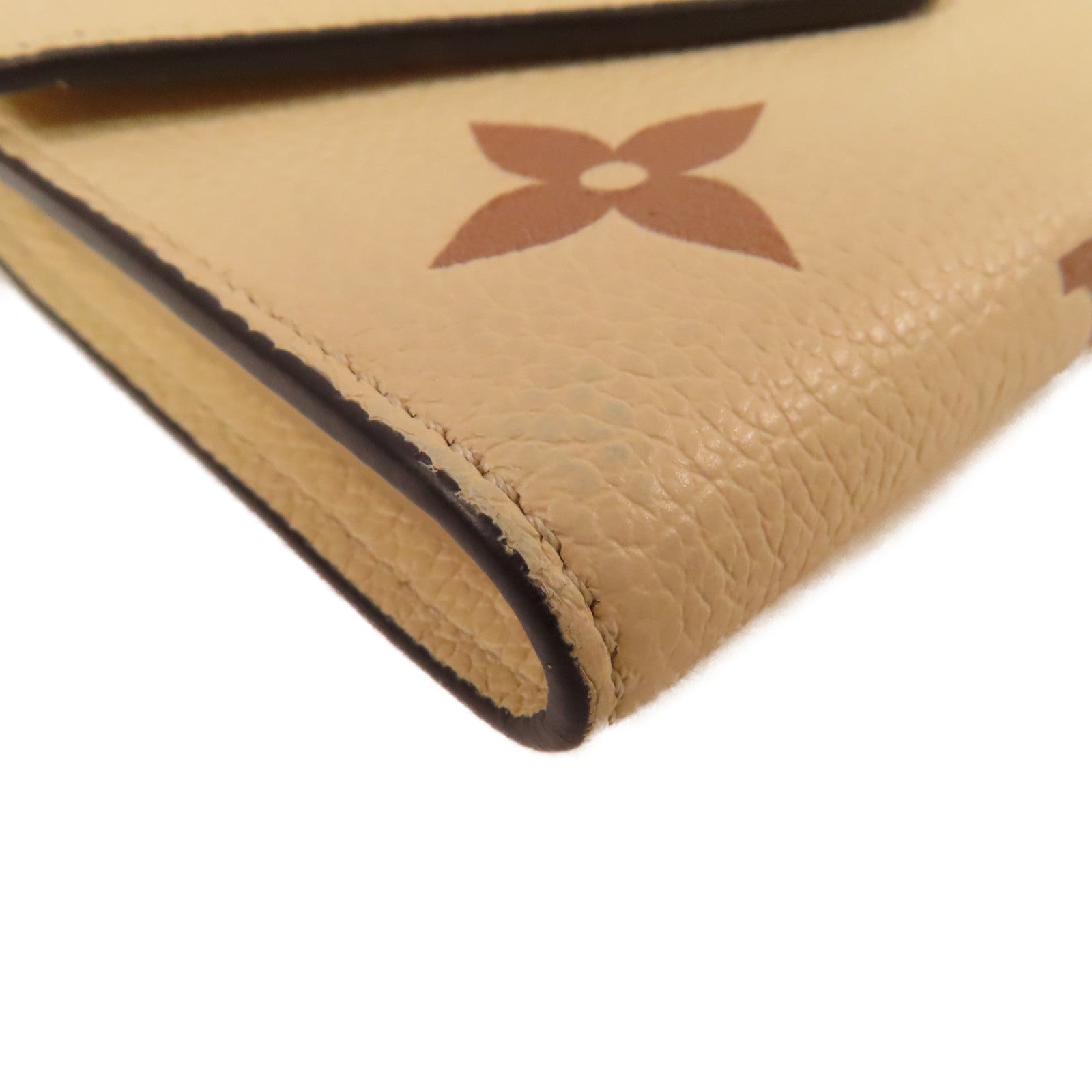 LOUIS VUITTON Monogram Empreinte Victorine Short Wallet金扣短錢包奶油色