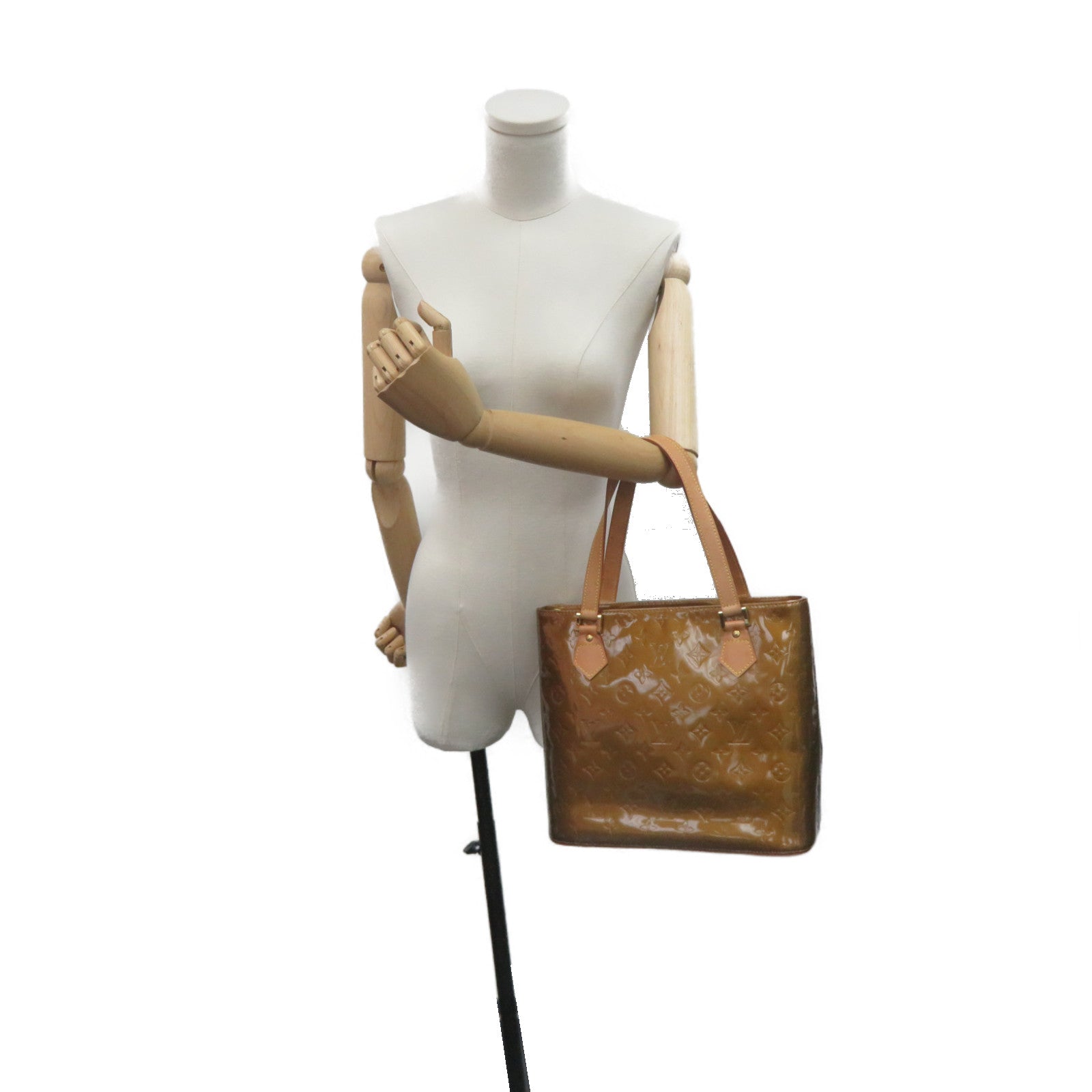LOUIS VUITTON 【激減優惠】Vernis Houston PM Tote Bag肩背袋金啡色