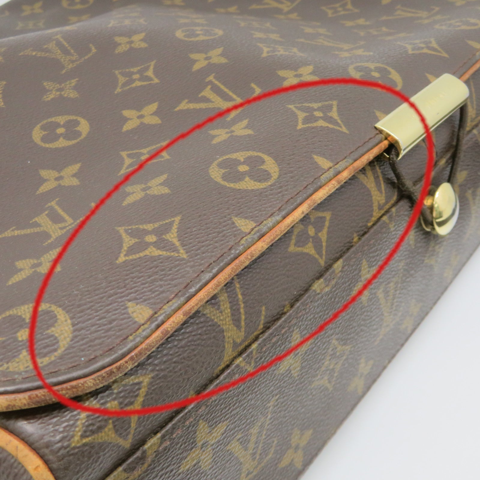 LOUIS VUITTON Monogram Abbesses Messenger Shoulder Bag brown
