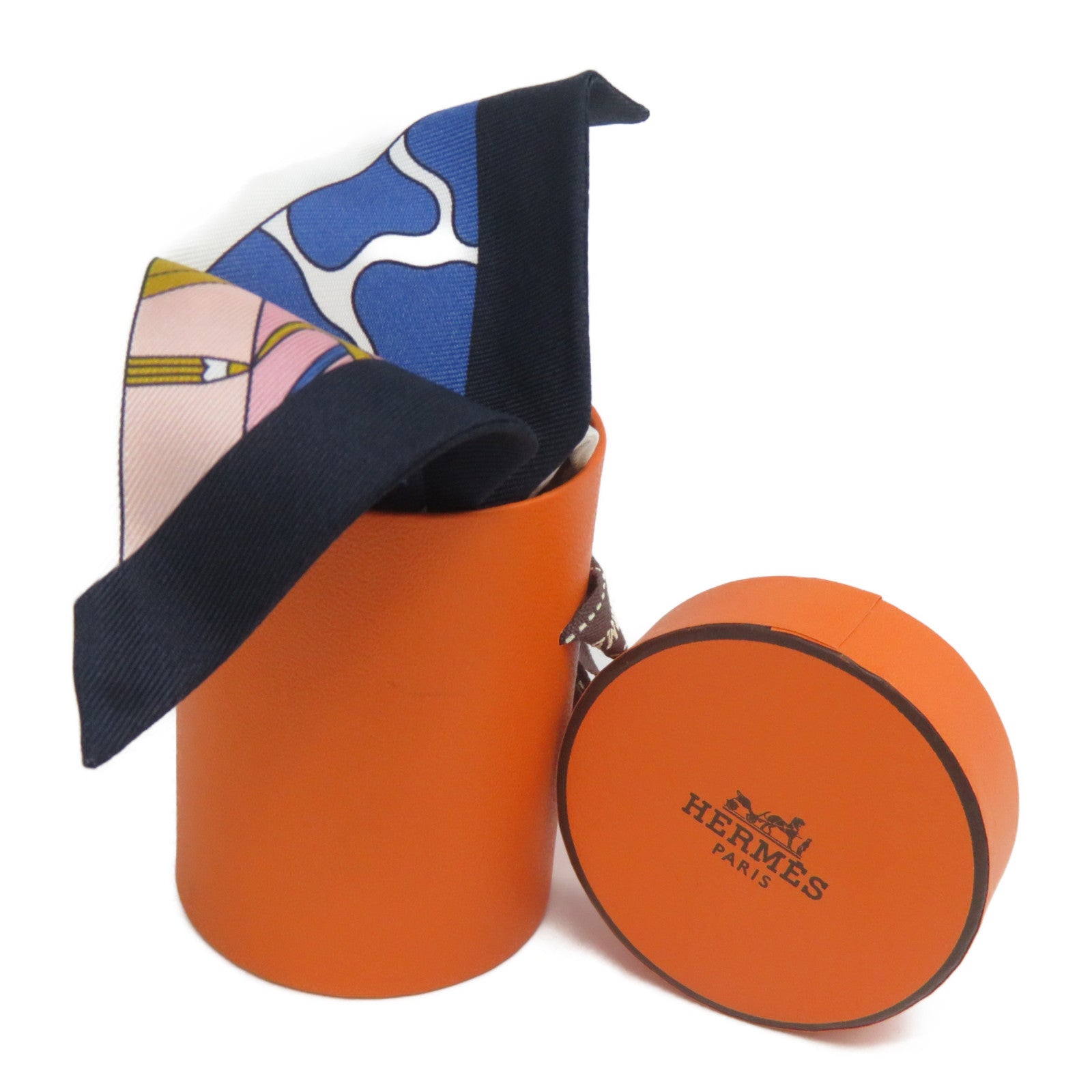 HERMES 絲質Twilly絲巾彩色