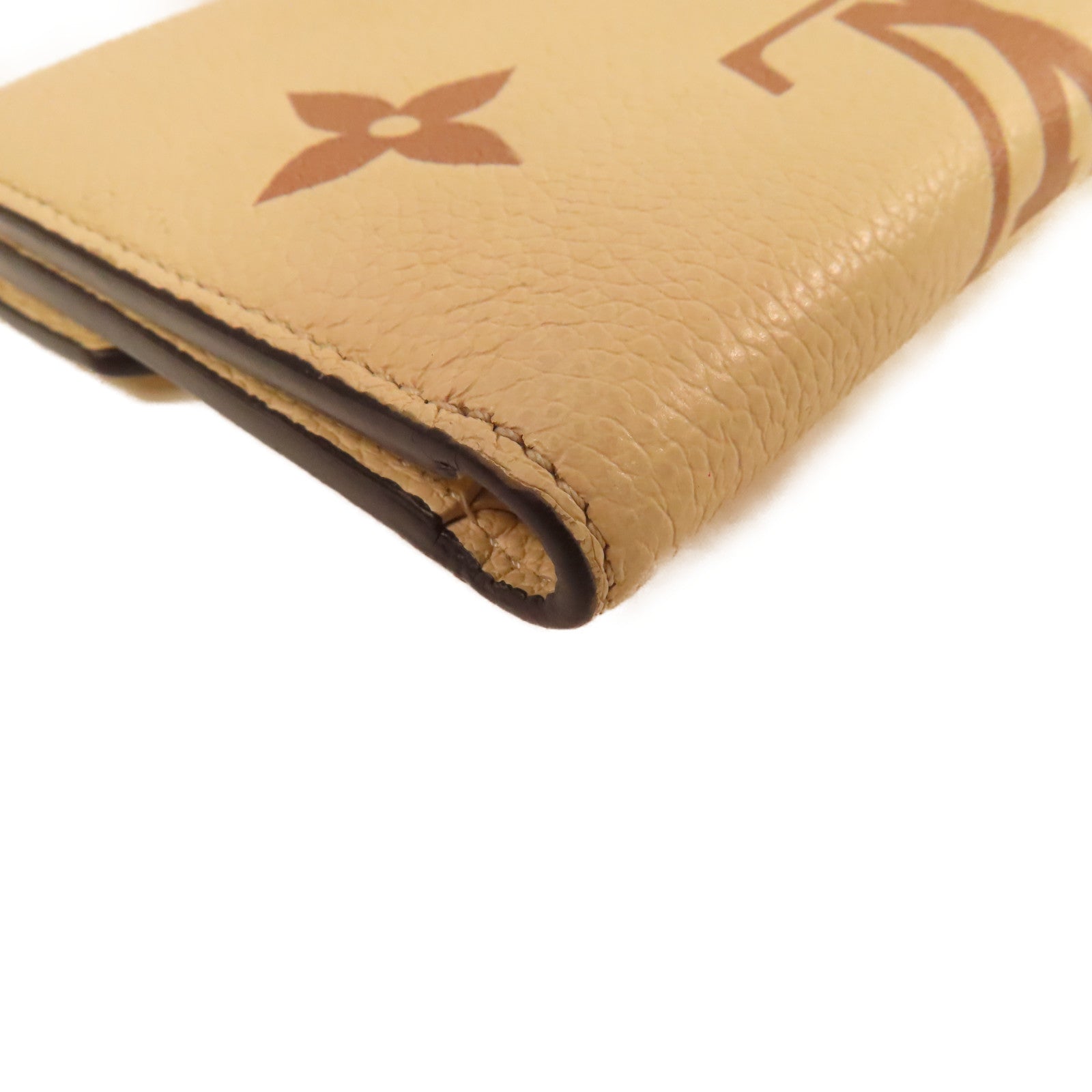 LOUIS VUITTON Monogram Empreinte Victorine Short Wallet金扣短錢包奶油色