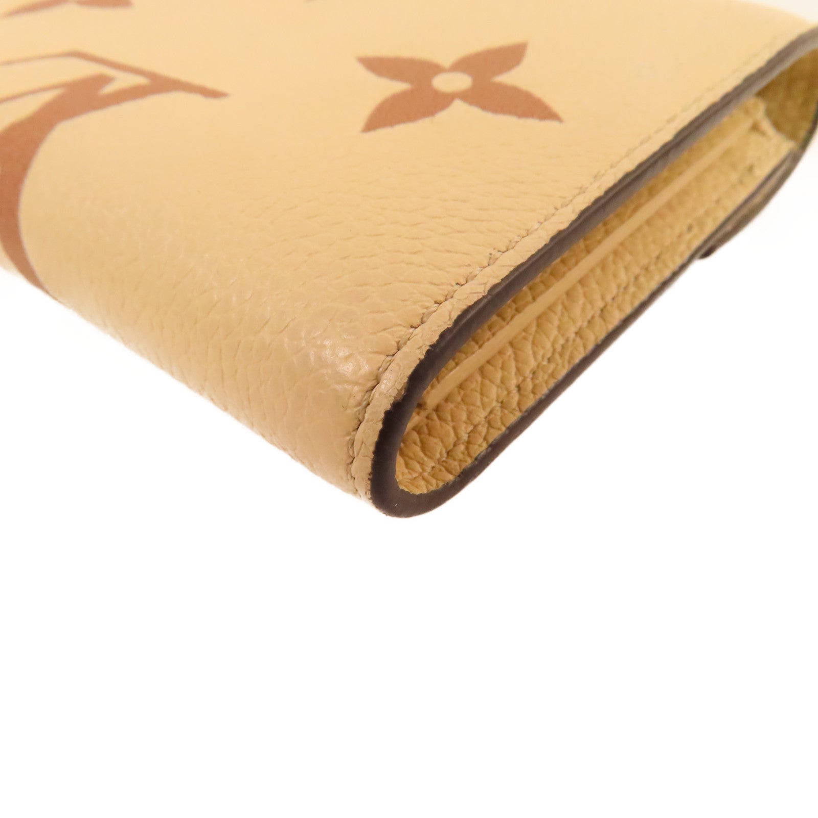 LOUIS VUITTON Monogram Empreinte Victorine Short Wallet金扣短錢包奶油色