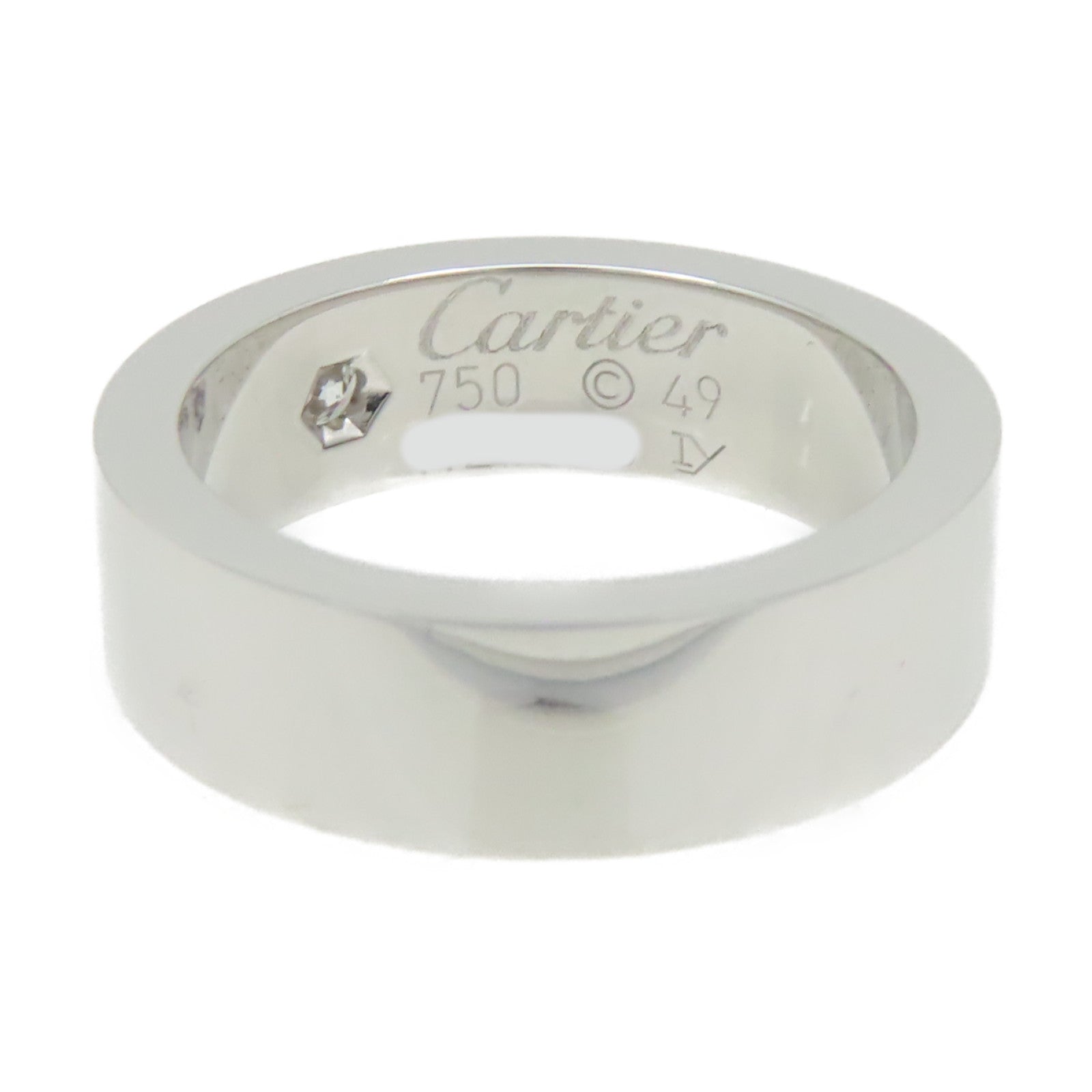 CARTIER 18K白金Love Ring鑽石戒指Cartier#49/US#4.75