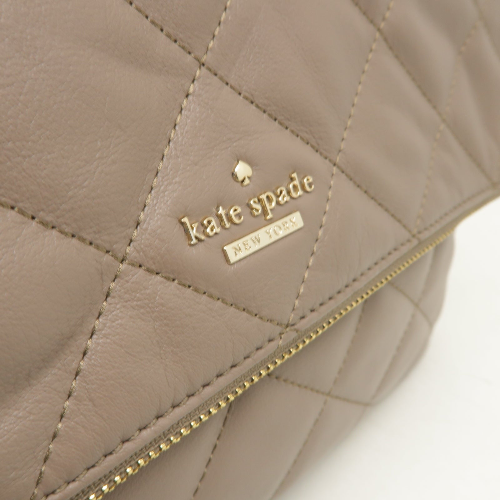 Kate Spade 牛皮皮革Shoulder Bag金扣肩背袋灰色
