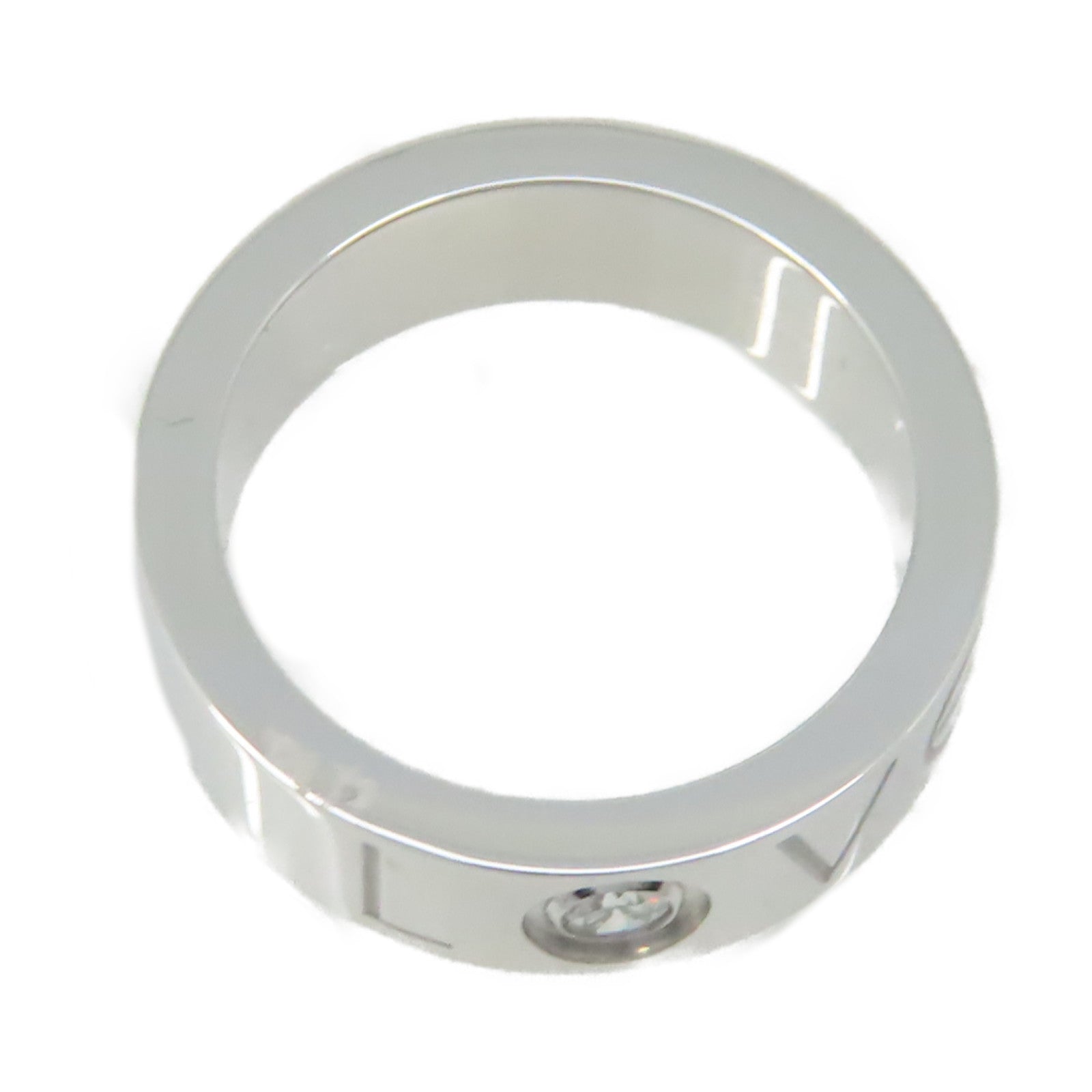 CARTIER 18K白金Love Ring鑽石戒指Cartier#49/US#4.75