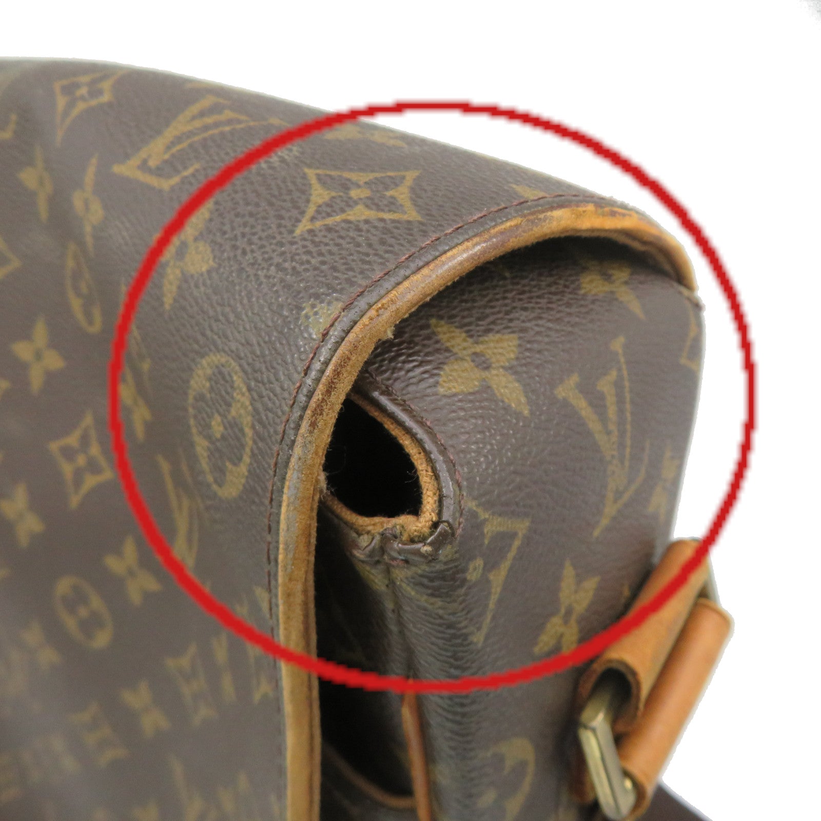 LOUIS VUITTON Monogram Abbesses Messenger Shoulder Bag brown