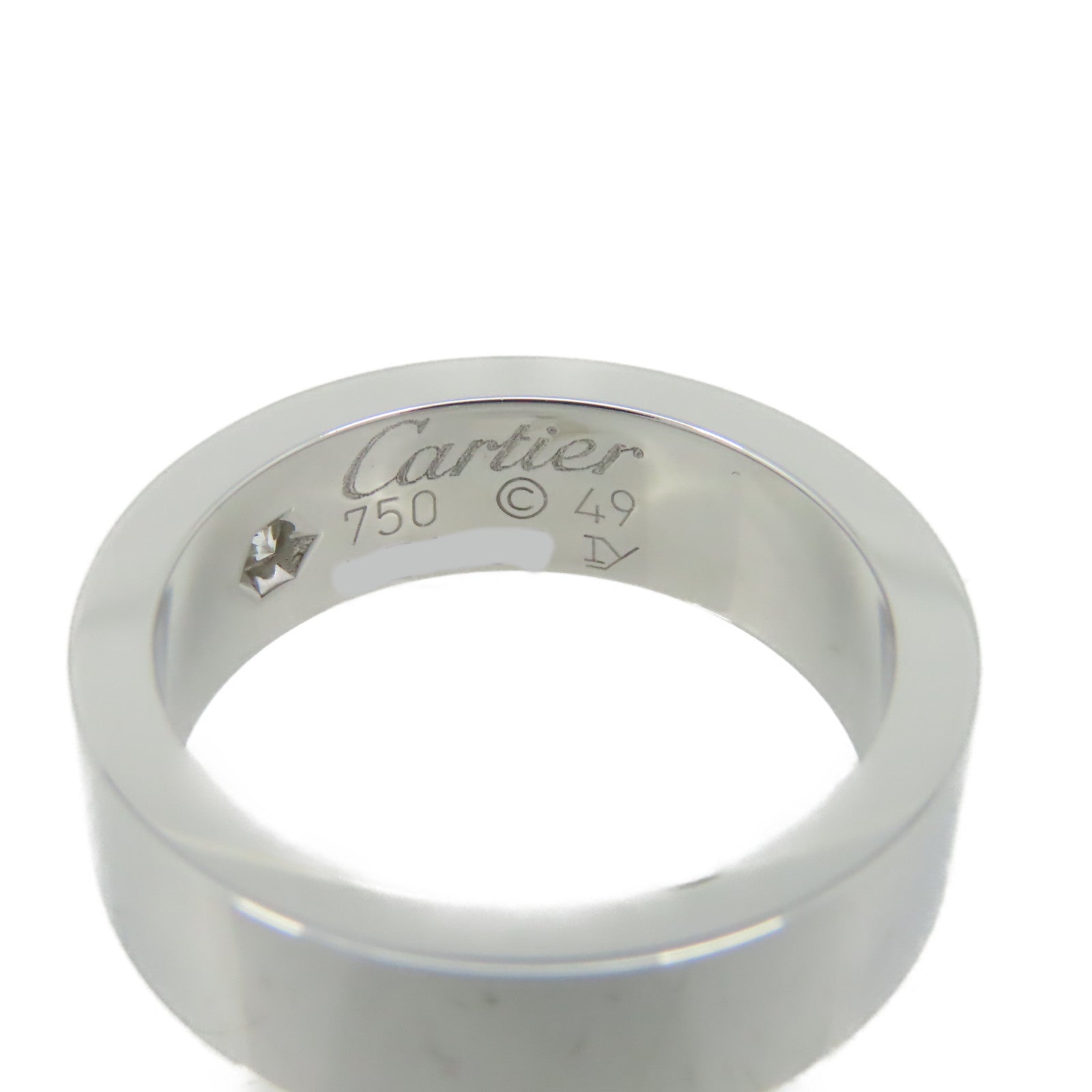 CARTIER 18K白金Love Ring鑽石戒指Cartier#49/US#4.75