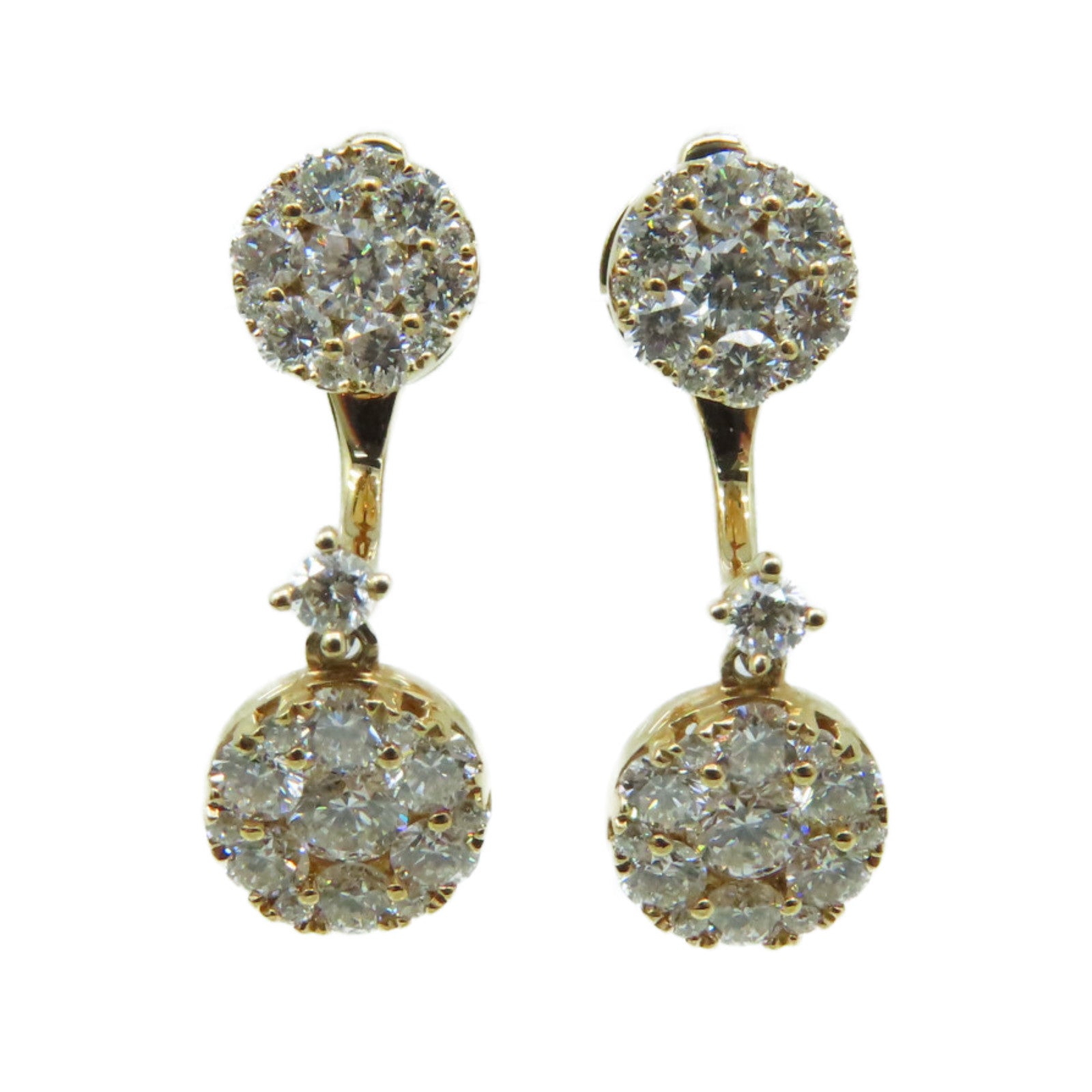 JEWELRY 【激減優惠】18K玫瑰金/0.22ct/1.32ct鑽石2Way Diamond Earrings耳環