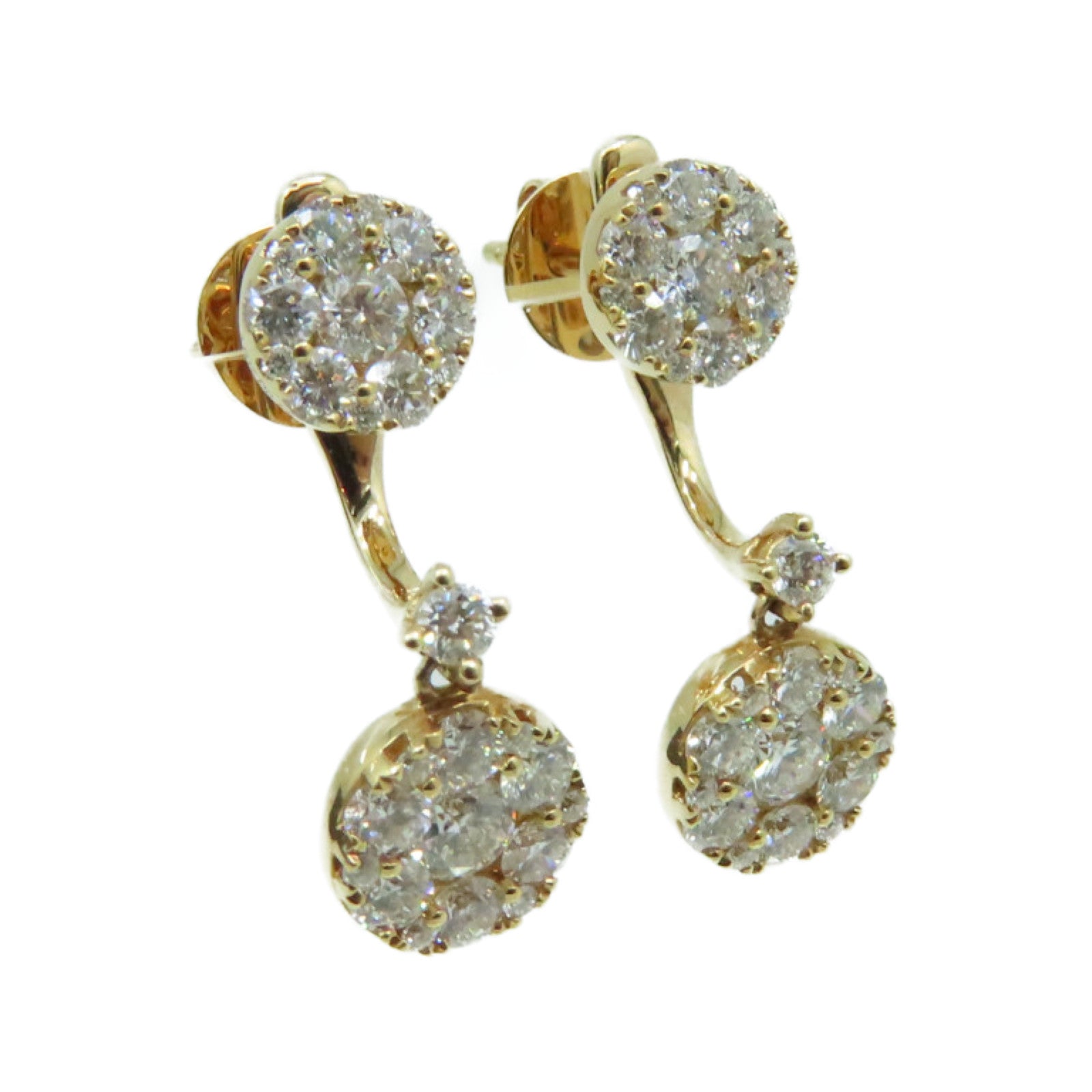JEWELRY 【激減優惠】18K玫瑰金/0.22ct/1.32ct鑽石2Way Diamond Earrings耳環