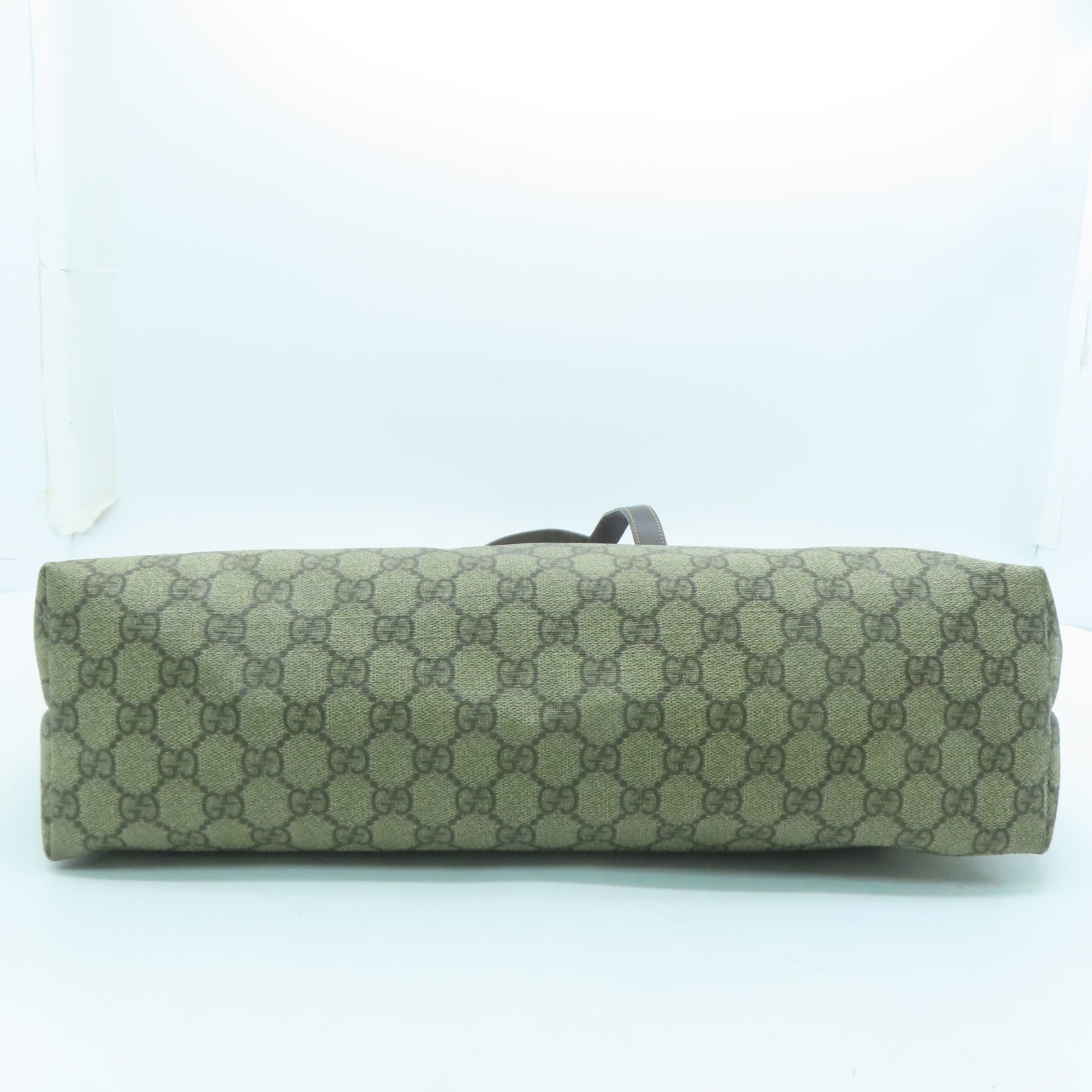 GUCCI 涂层帆布Shoulder Bag银扣肩背袋啡色