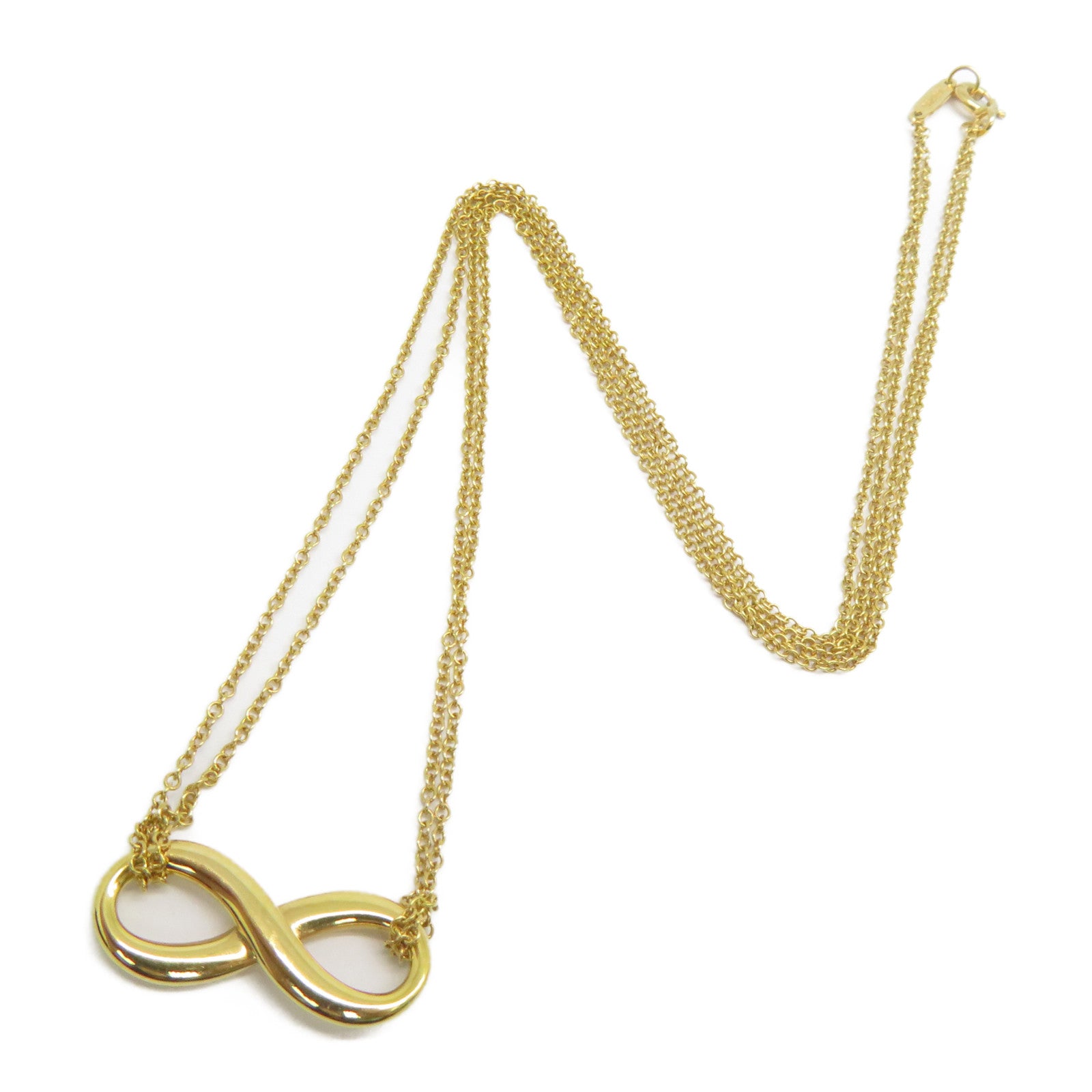 TIFFANY＆CO 【激減優惠】18K黃金Infinity Cross Necklace項鍊