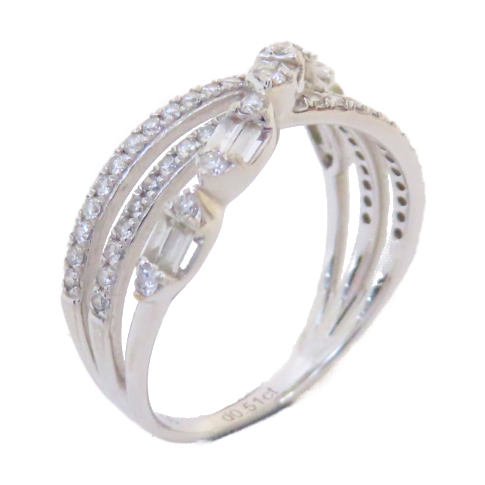 JEWELRY 18K白金Diamond Ring 0.51ct鑽石戒指US#6