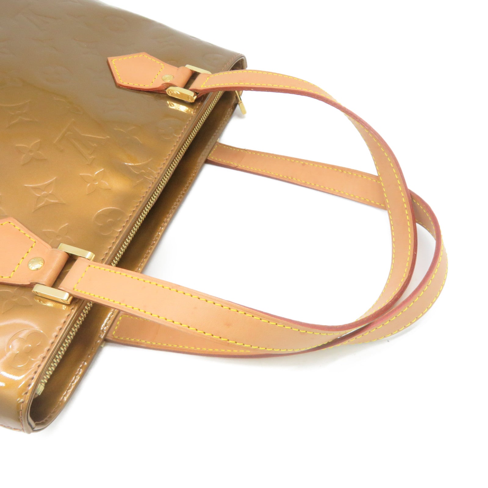 LOUIS VUITTON 【激減優惠】Vernis Houston PM Tote Bag肩背袋金啡色