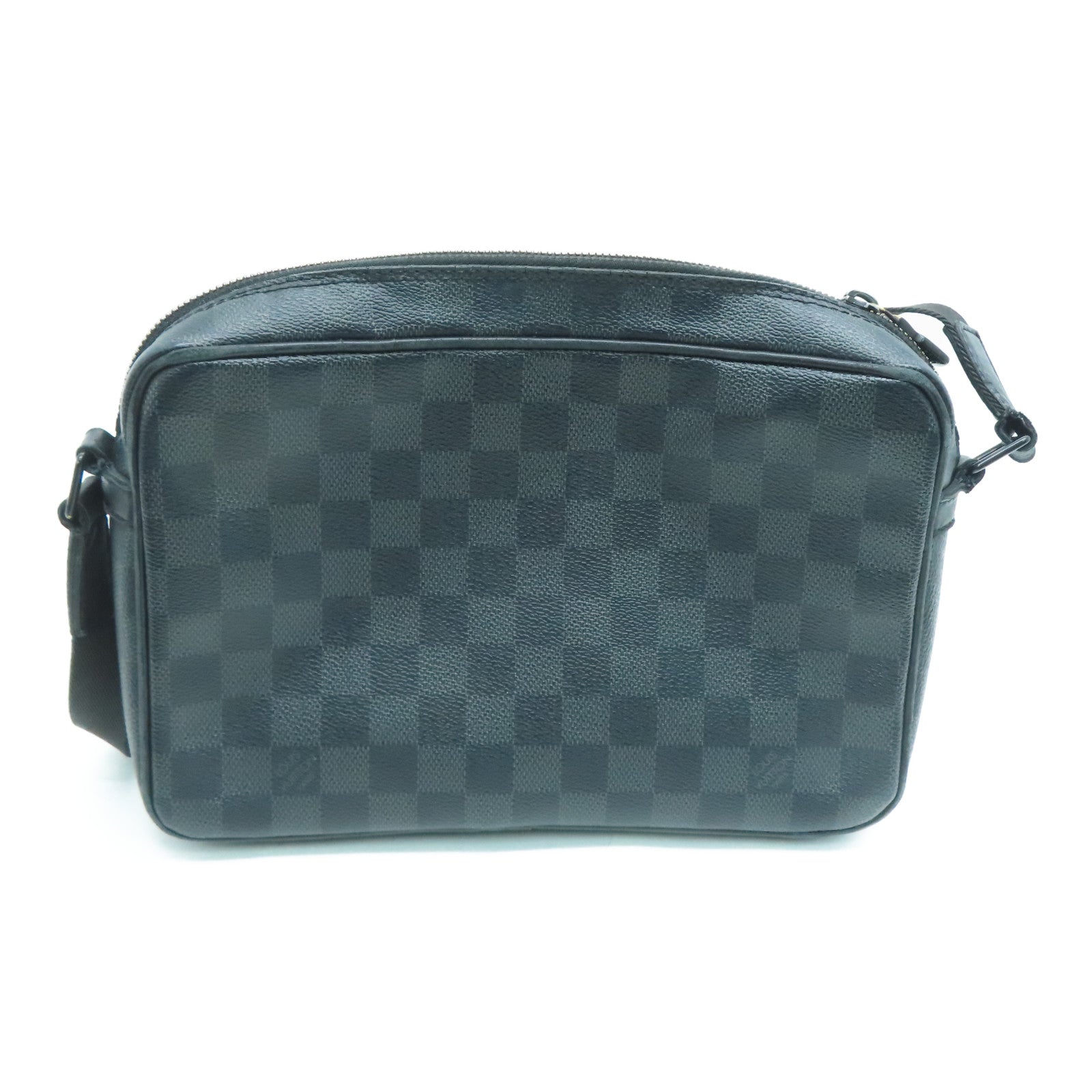 LOUIS VUITTON Damier Graphite Utility Messenger Bag肩背袋黑色