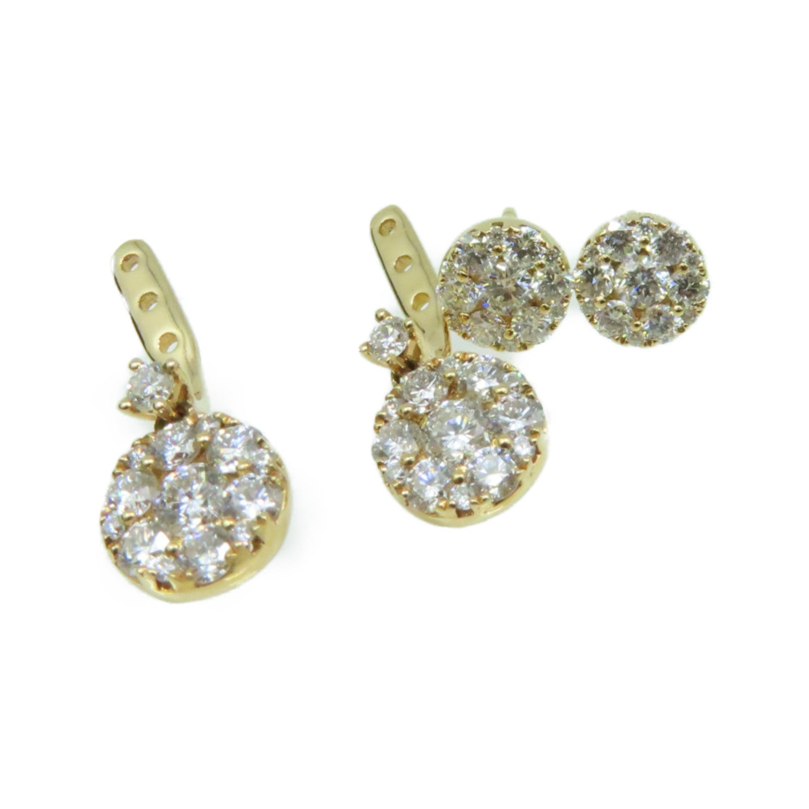 JEWELRY 【激減優惠】18K玫瑰金/0.22ct/1.32ct鑽石2Way Diamond Earrings耳環