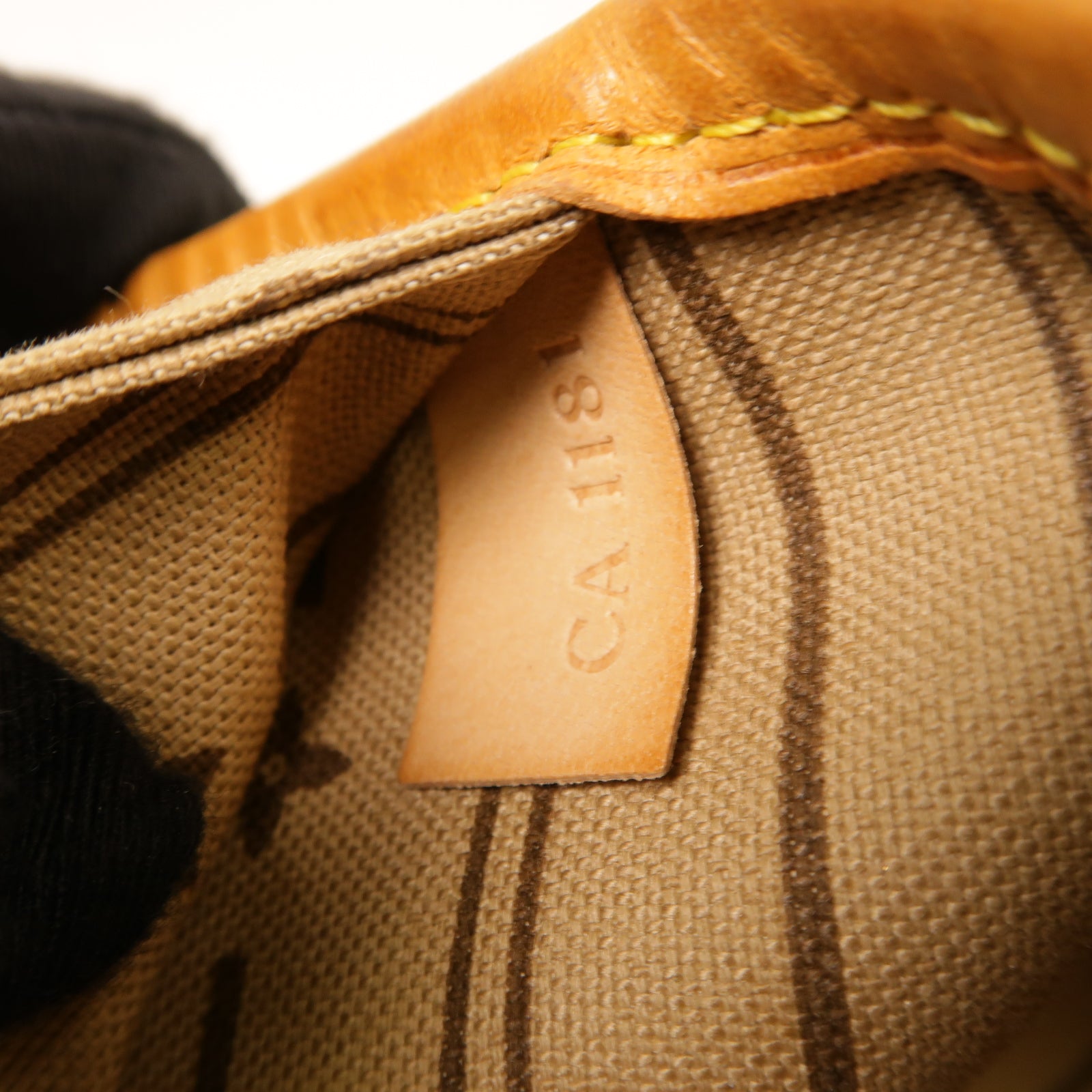 LOUIS VUITTON Monogram Neverfull MM金扣手挽袋棕色