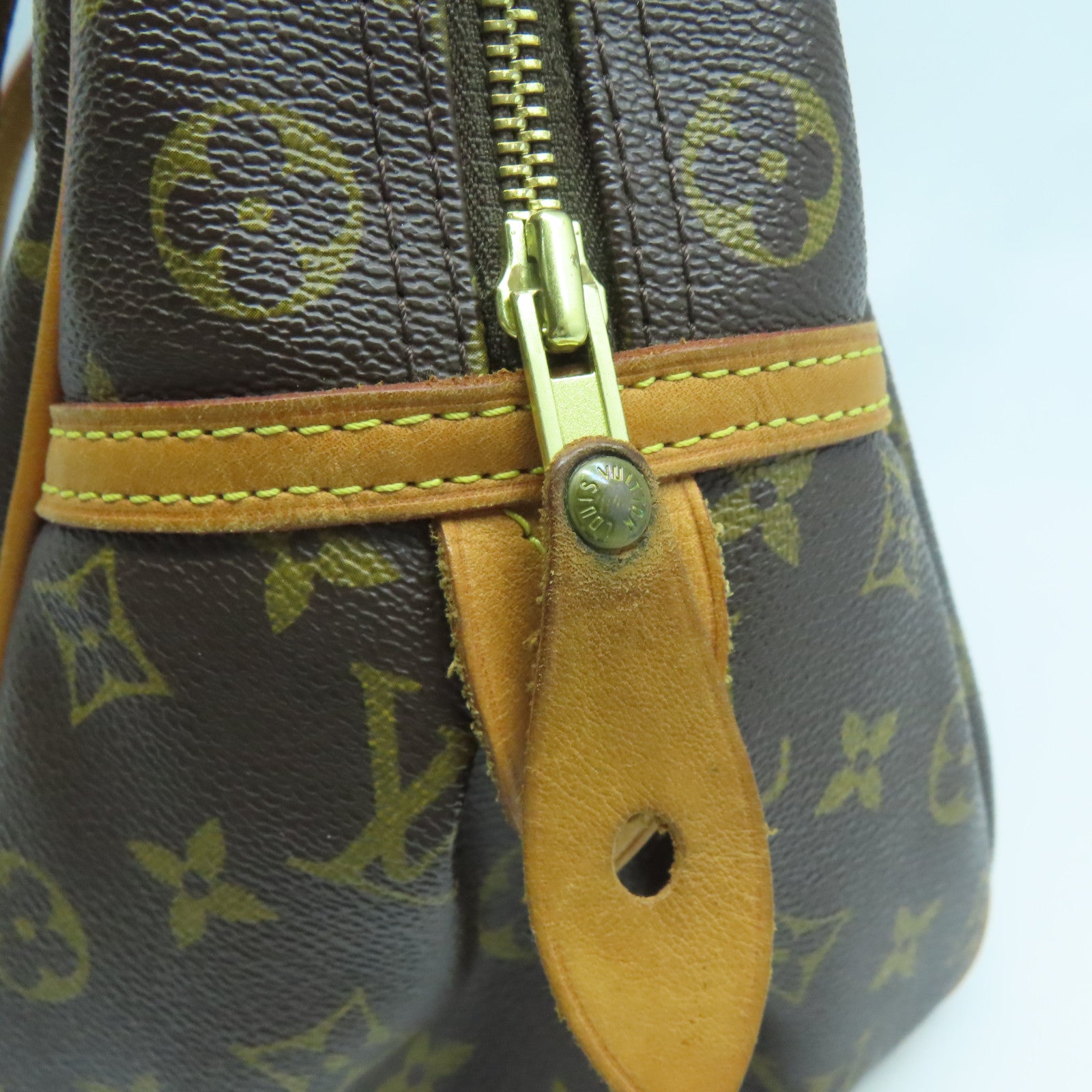 LOUIS VUITTON Monogram Montourgueil GM金扣手挽袋啡色