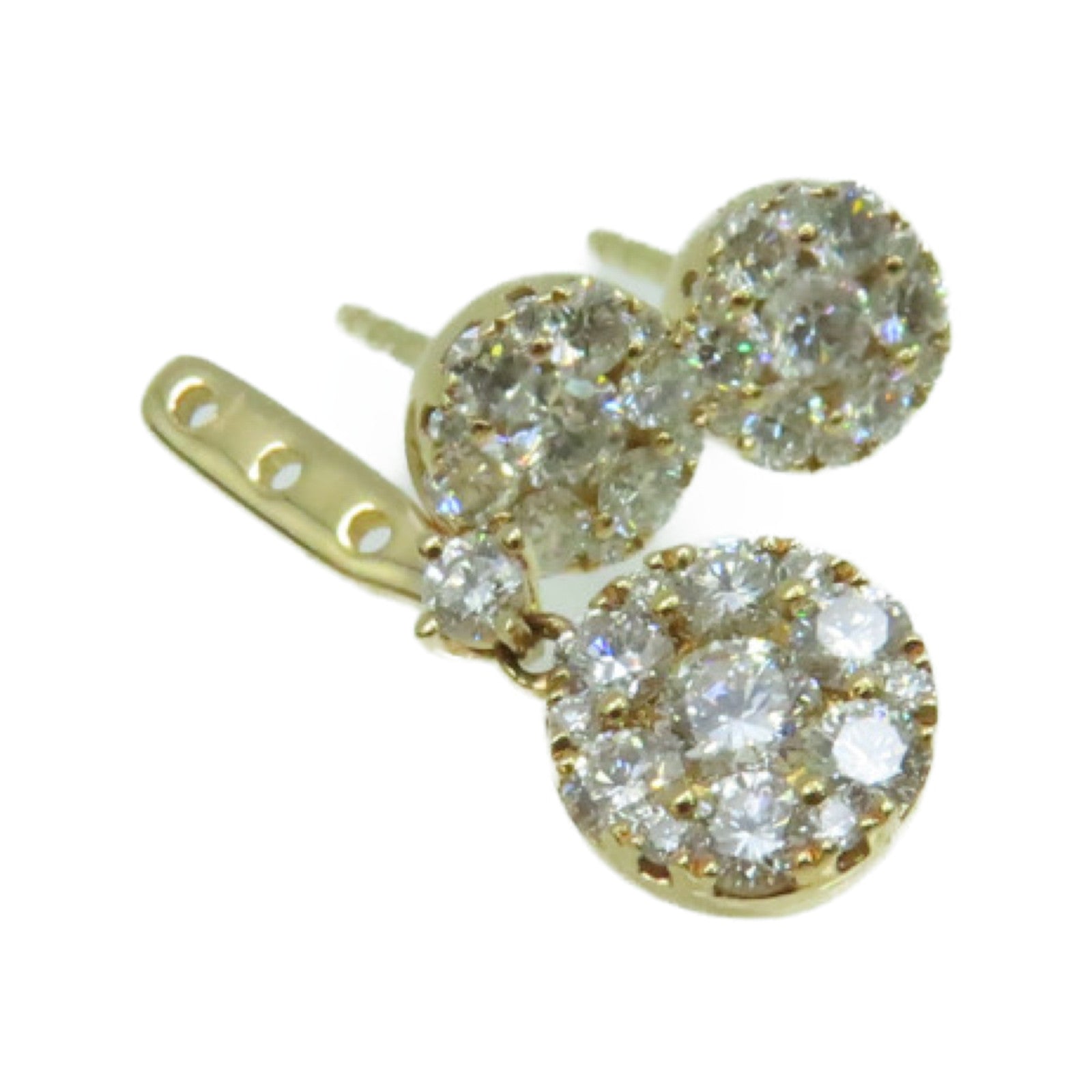 JEWELRY 【激減優惠】18K玫瑰金/0.22ct/1.32ct鑽石2Way Diamond Earrings耳環