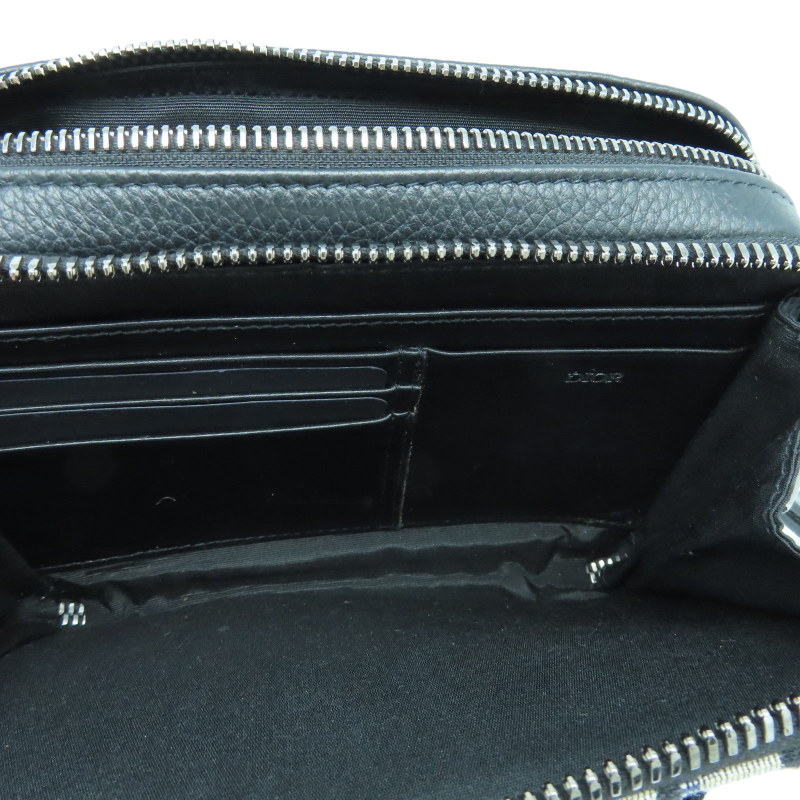 Dior 帆布Pouch With Strap银扣肩背袋蓝色