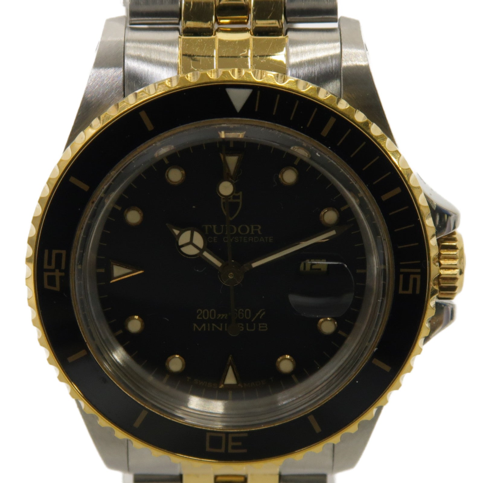 TUDOR Mini-Sub 30MM不鏽鋼/18K黃金手錶自動機芯黒色