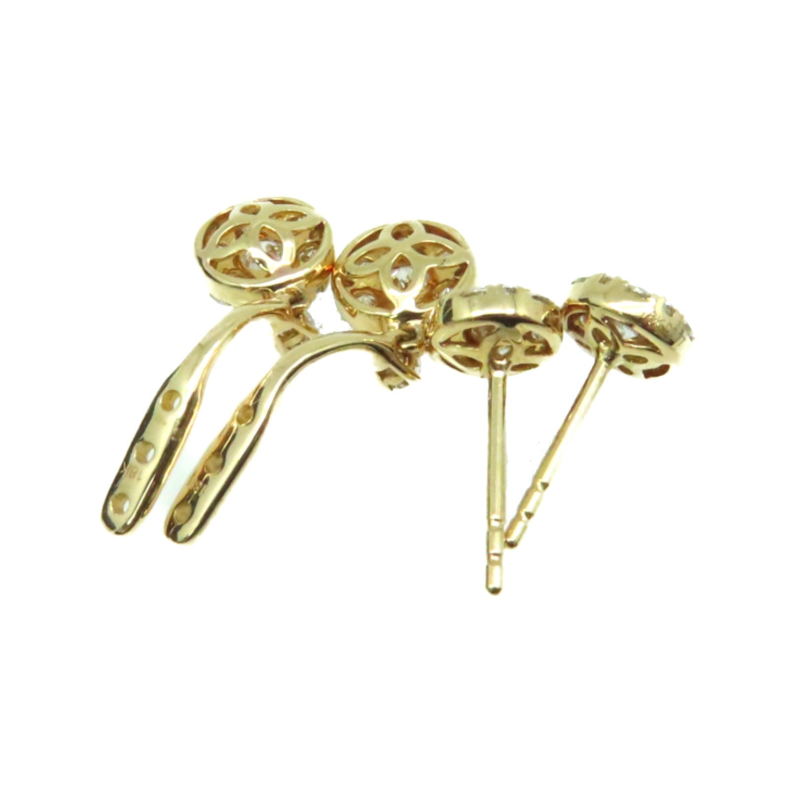 JEWELRY 【激減優惠】18K玫瑰金/0.22ct/1.32ct鑽石2Way Diamond Earrings耳環