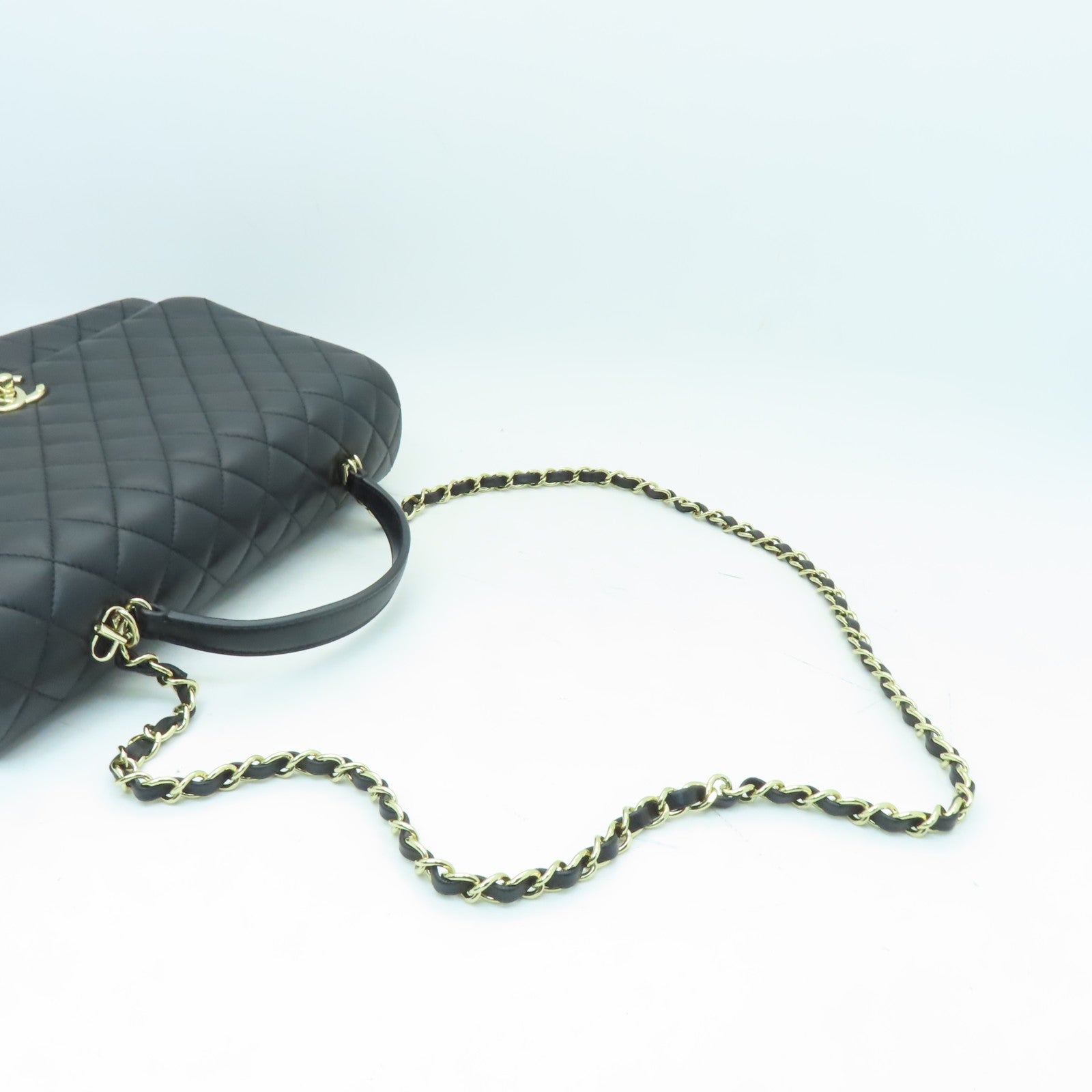 CHANEL 菱格羊皮皮革Medium Citizen Chic Flap Bag金扣手挽肩背兩用袋黑色