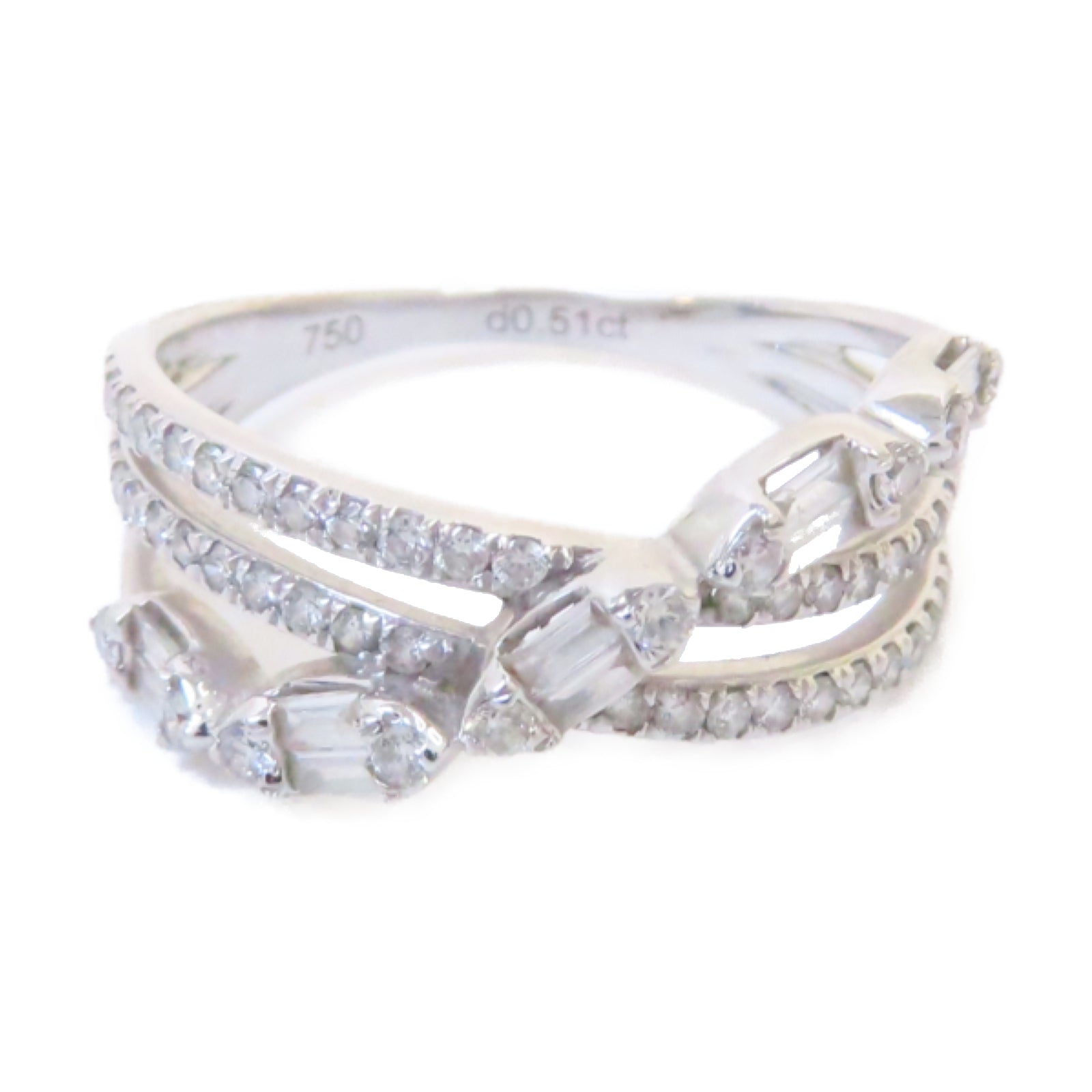 JEWELRY 18K白金Diamond Ring 0.51ct鑽石戒指US#6