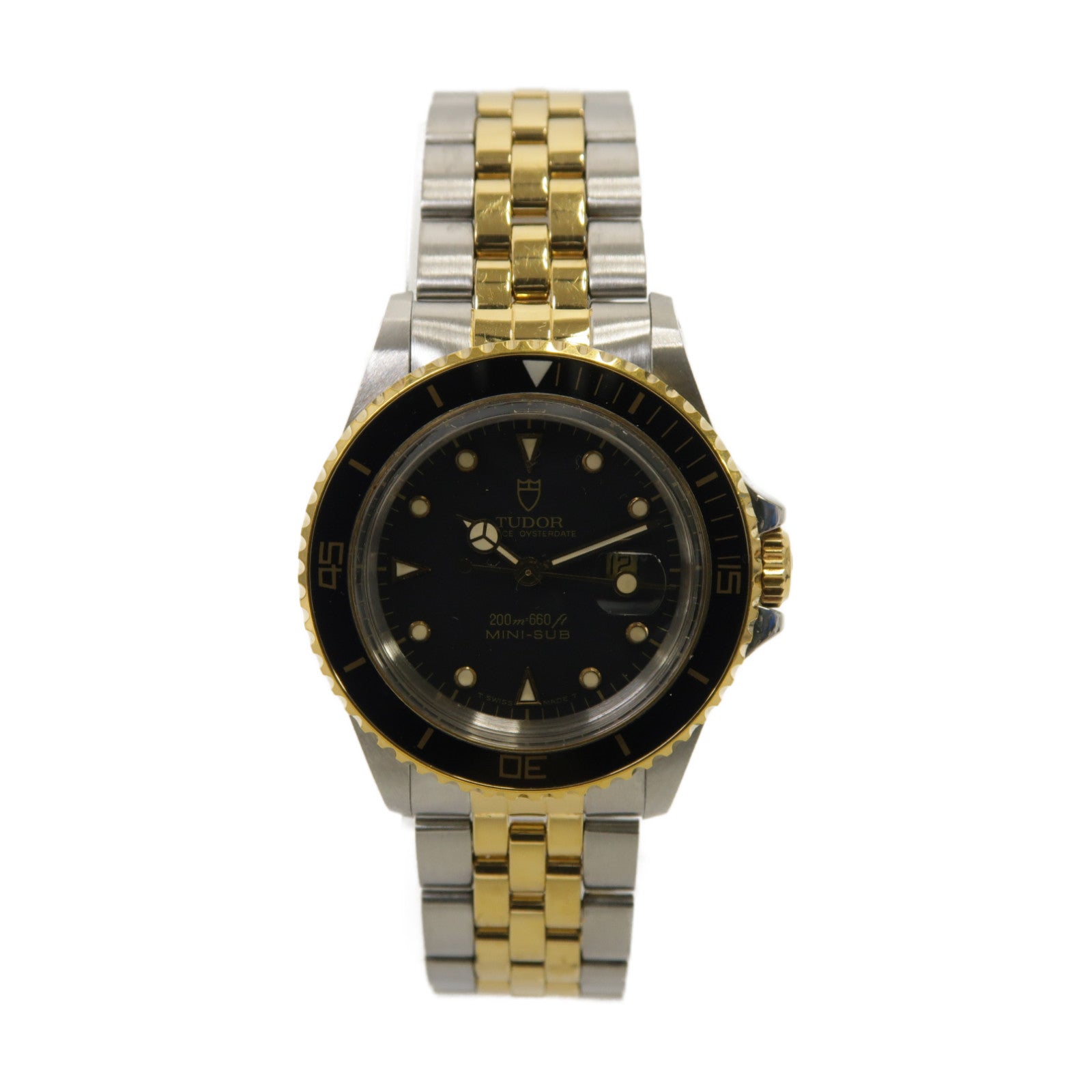 TUDOR Mini-Sub 30MM不鏽鋼/18K黃金手錶自動機芯黒色