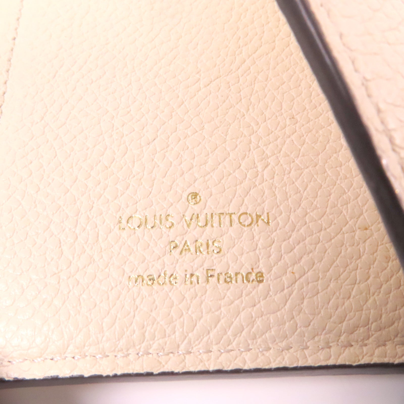 LOUIS VUITTON Monogram Empreinte Victorine Short Wallet金扣短錢包奶油色