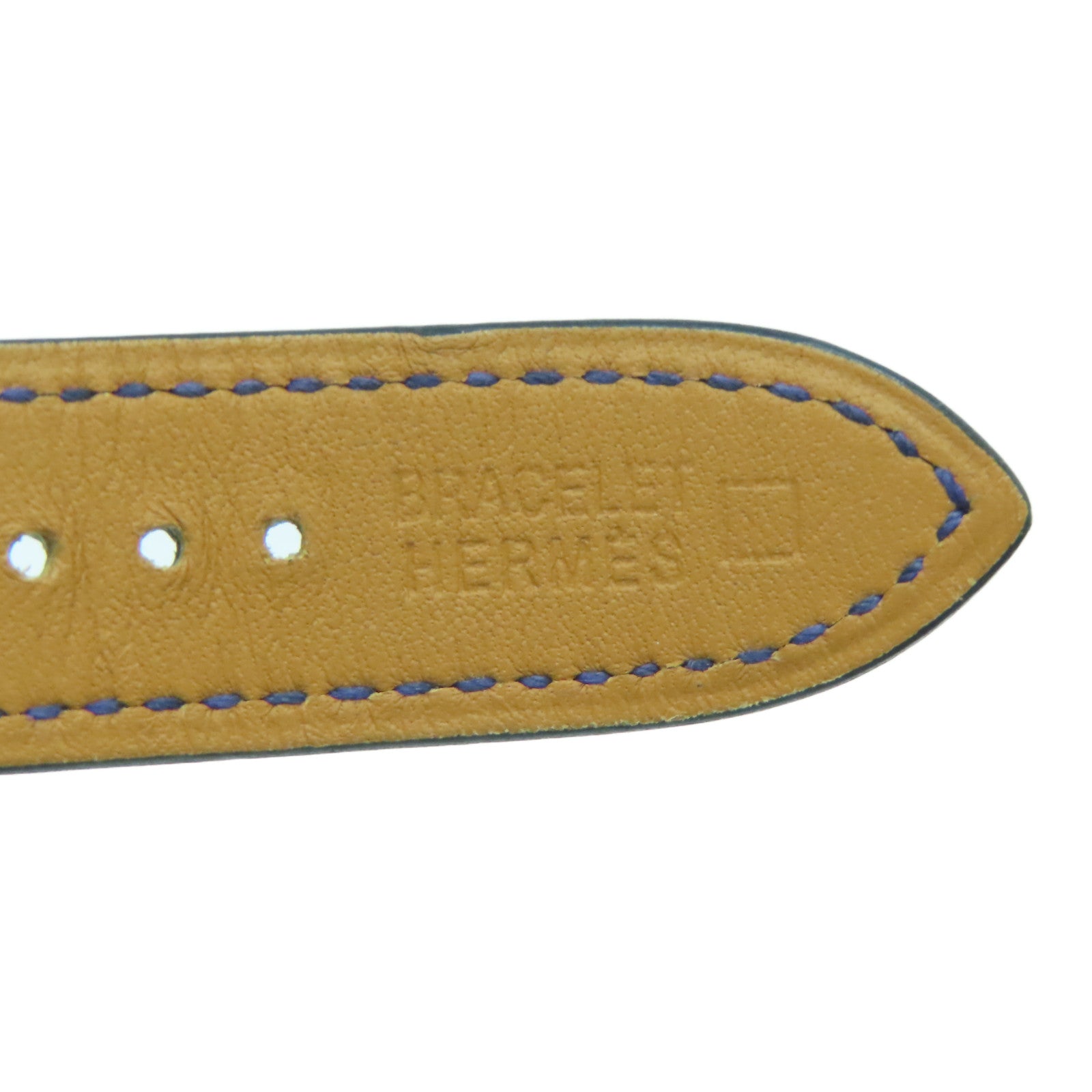 HERMES Capecod 37mm不锈钢/皮革带手表石英机芯蓝色