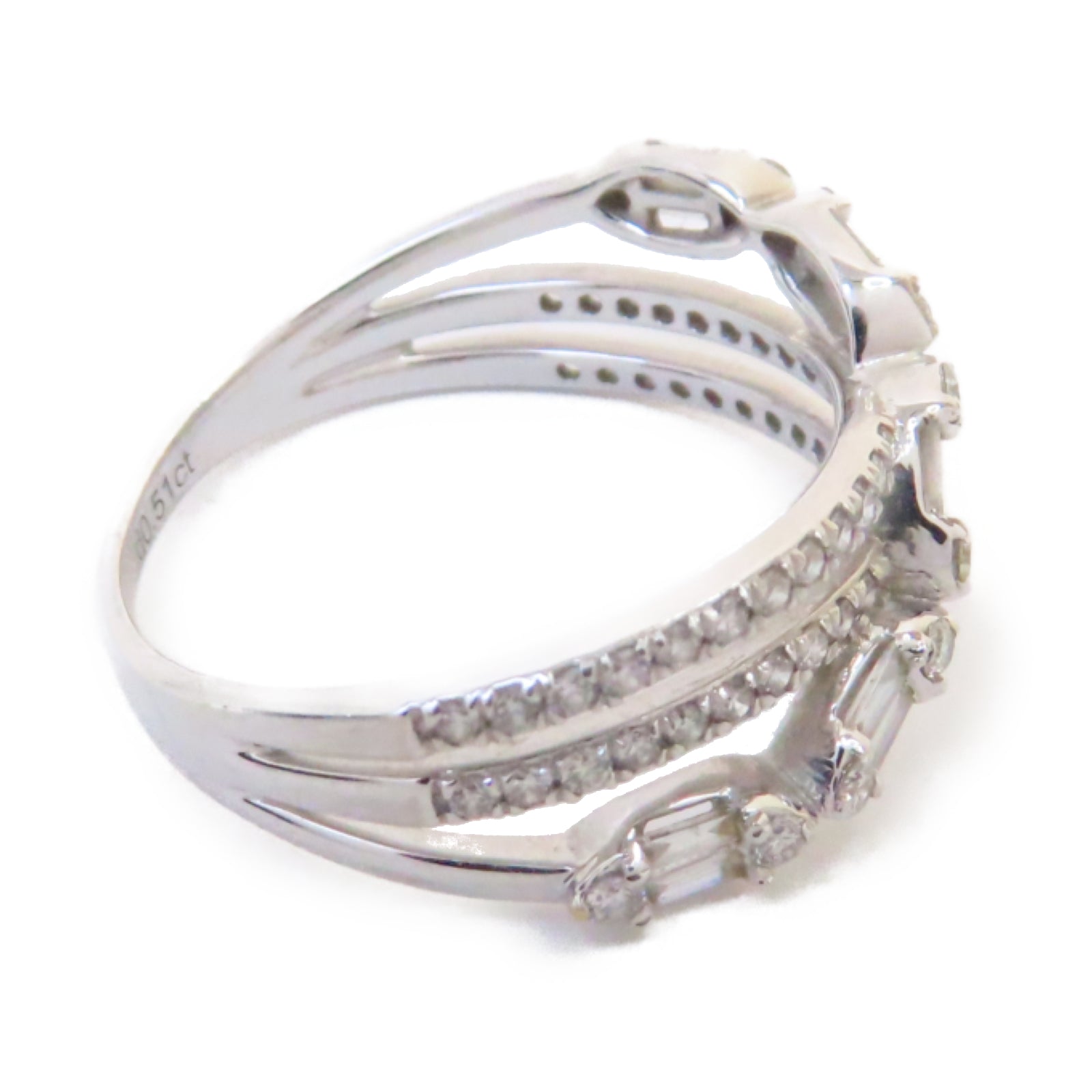 JEWELRY 18K白金Diamond Ring 0.51ct鑽石戒指US#6