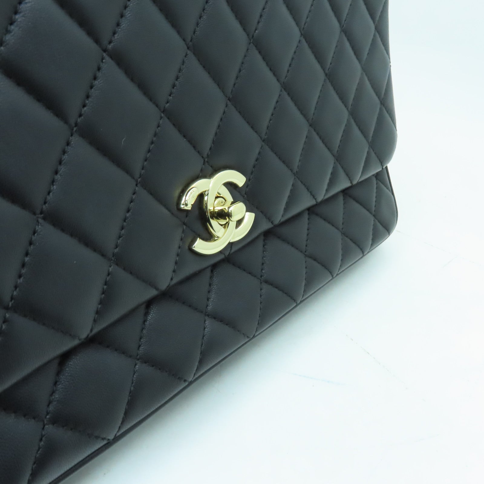 CHANEL 菱格羊皮皮革Medium Citizen Chic Flap Bag金扣手挽肩背兩用袋黑色