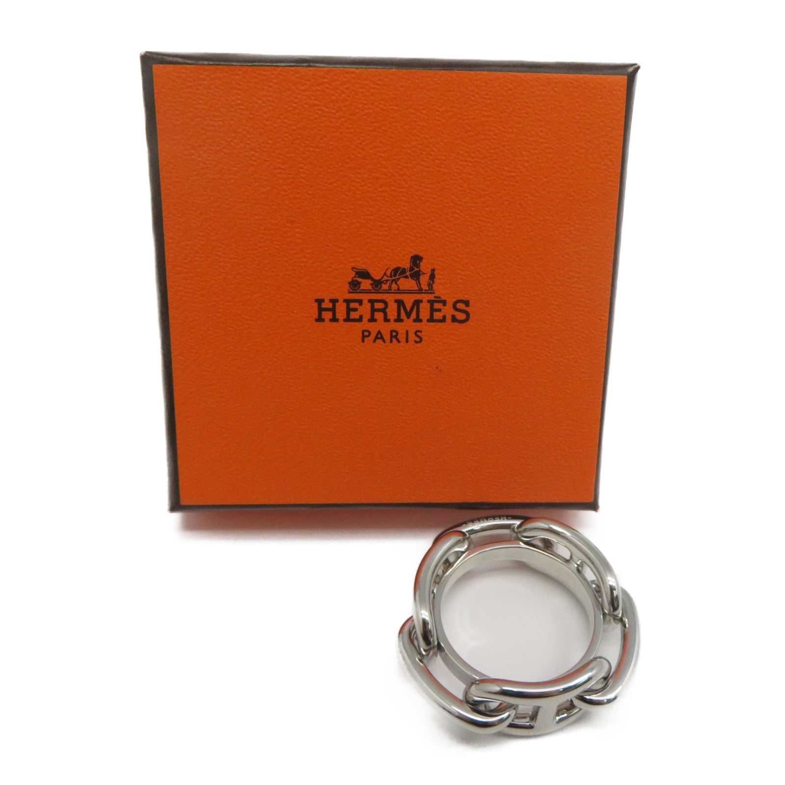 HERMES 金屬Scarf Ring絲巾扣銀色