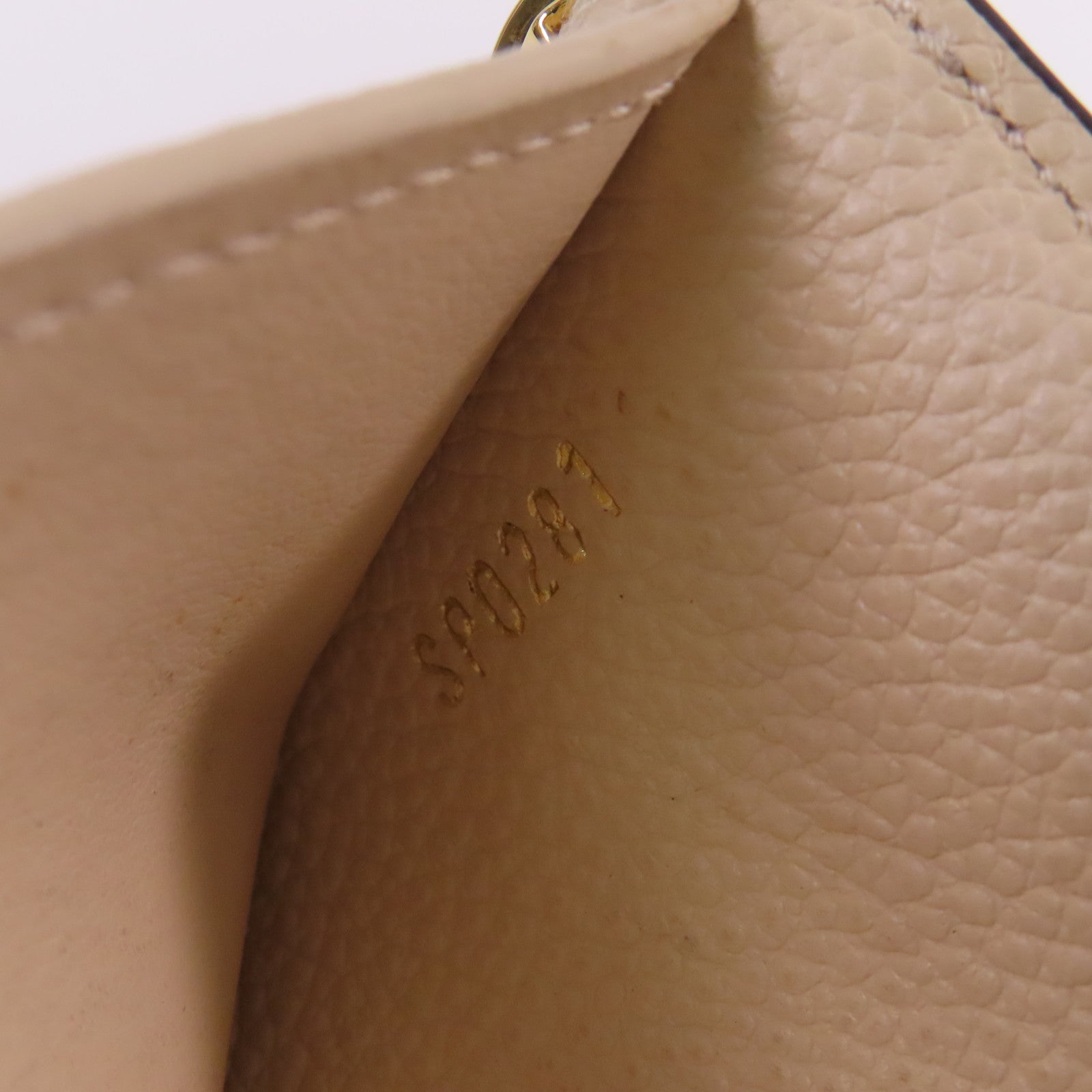 LOUIS VUITTON Monogram Empreinte Victorine Short Wallet金扣短錢包奶油色