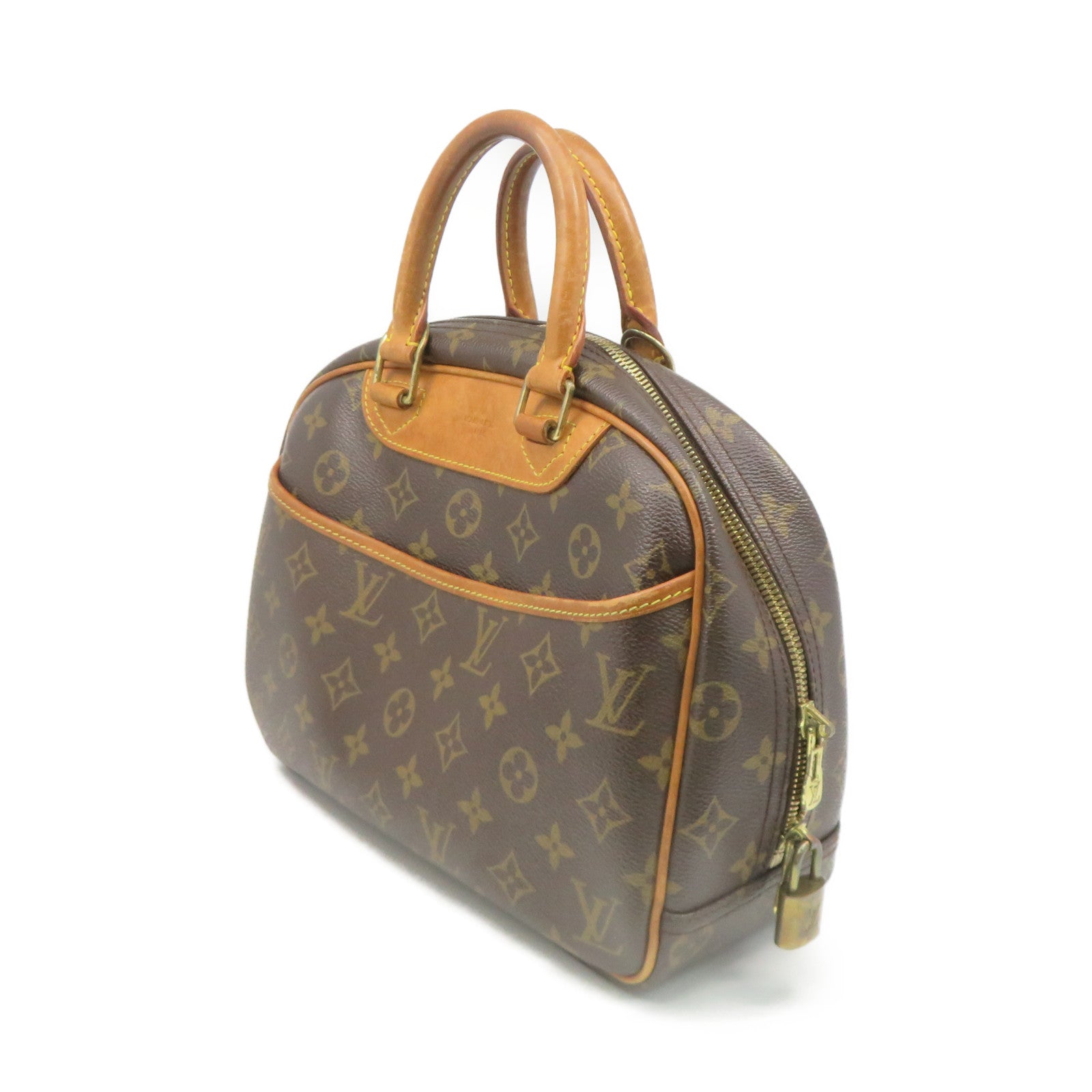 LOUIS VUITTON Monogram Trouville PM Hand Bag brown