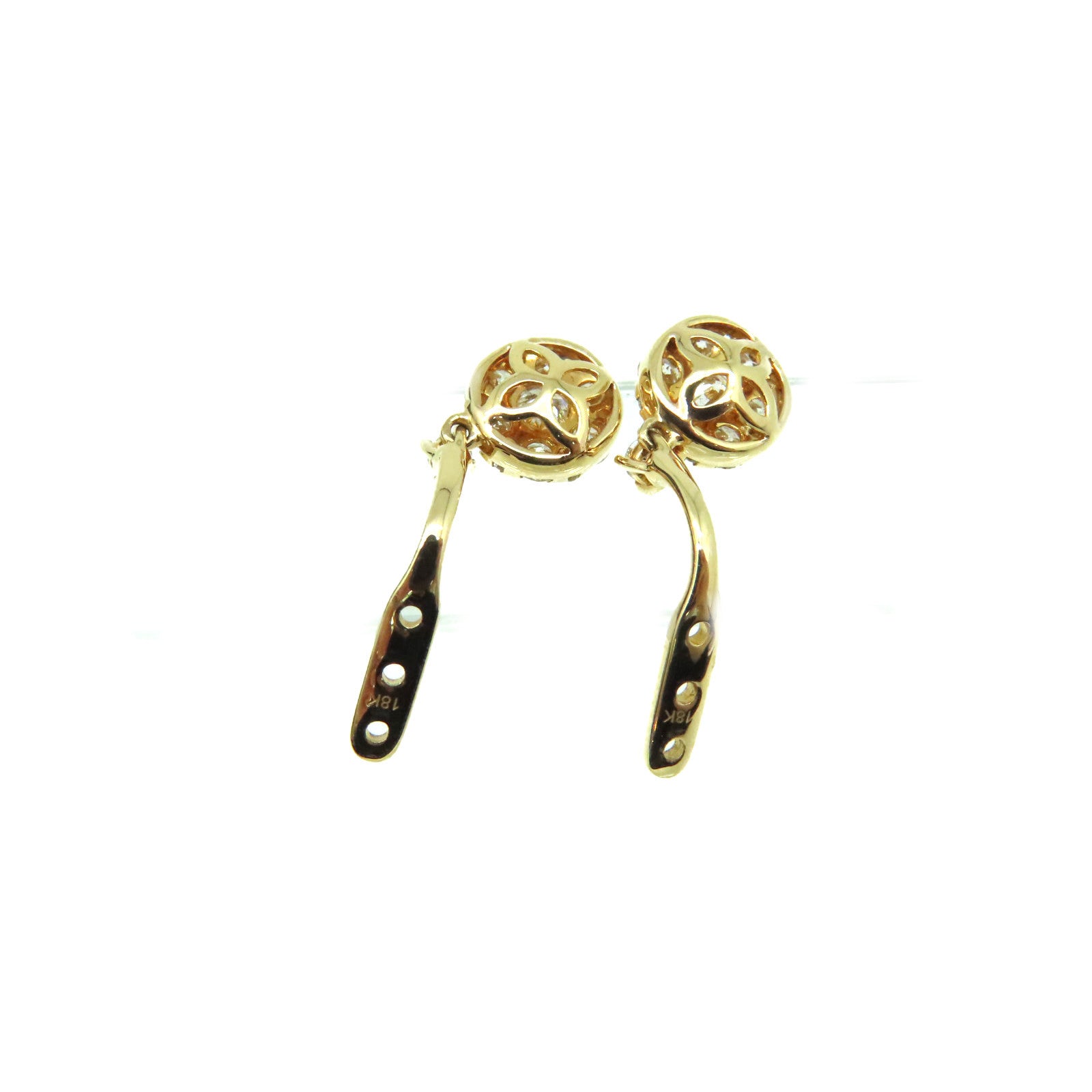 JEWELRY 【激減優惠】18K玫瑰金/0.22ct/1.32ct鑽石2Way Diamond Earrings耳環