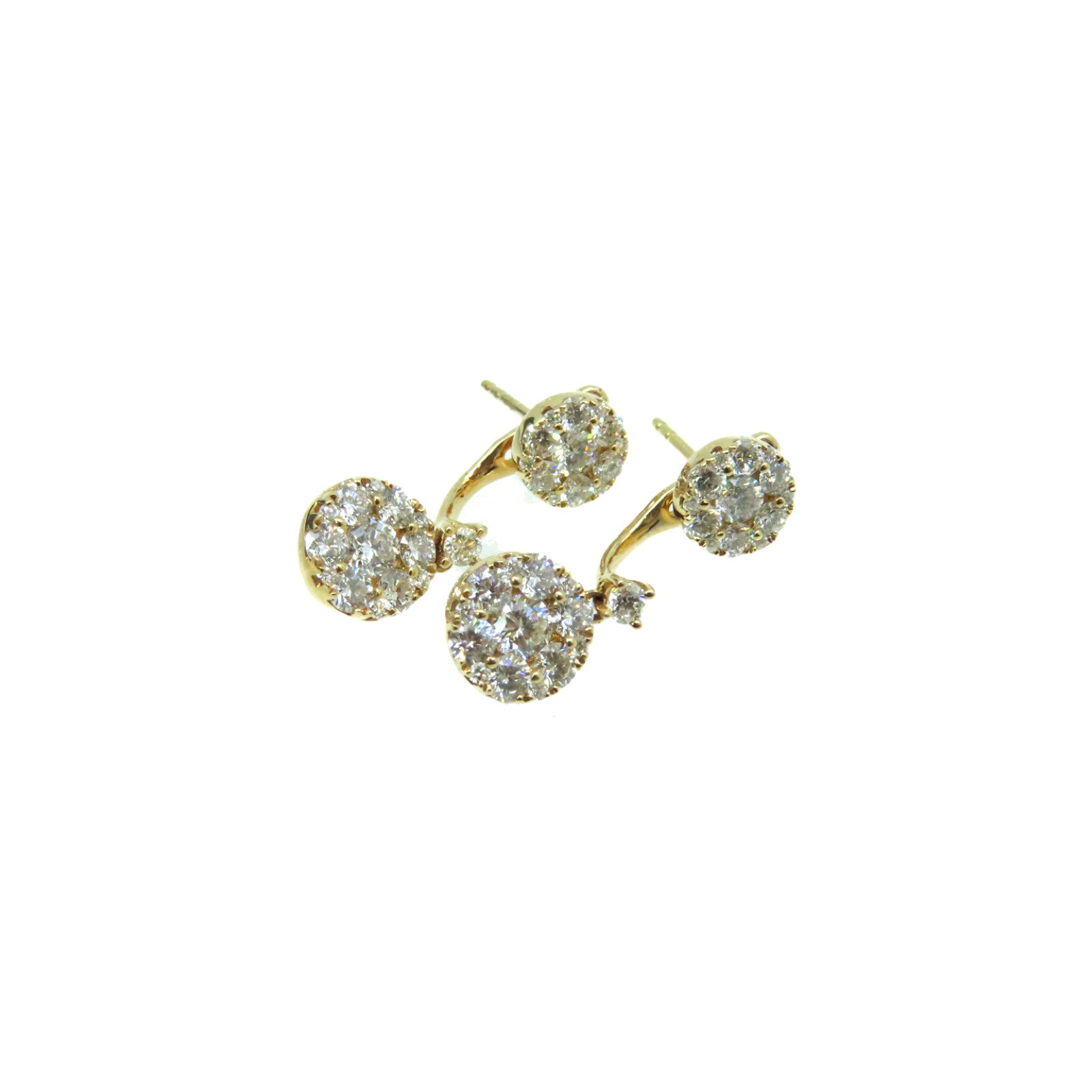 JEWELRY 【激減優惠】18K玫瑰金/0.22ct/1.32ct鑽石2Way Diamond Earrings耳環