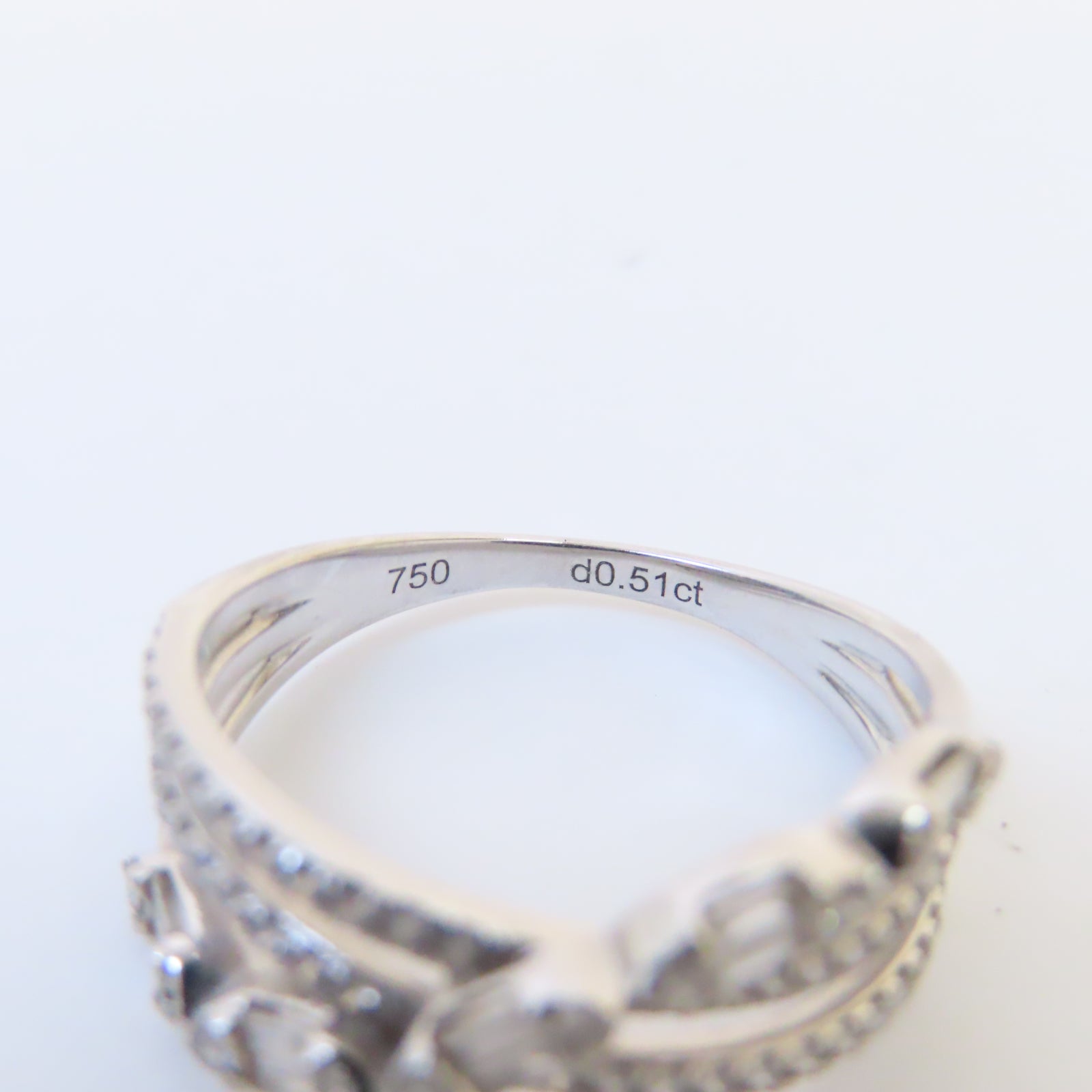 JEWELRY 18K白金Diamond Ring 0.51ct鑽石戒指US#6