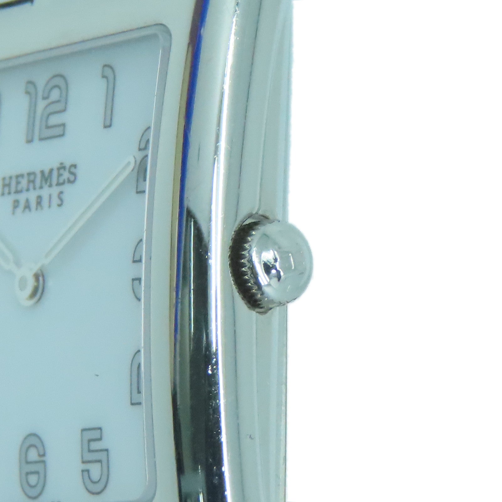 HERMES Capecod 37mm不锈钢/皮革带手表石英机芯蓝色
