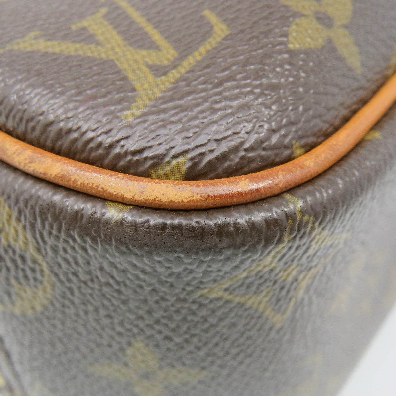 LOUIS VUITTON Monogram Trouville PM Hand Bag brown
