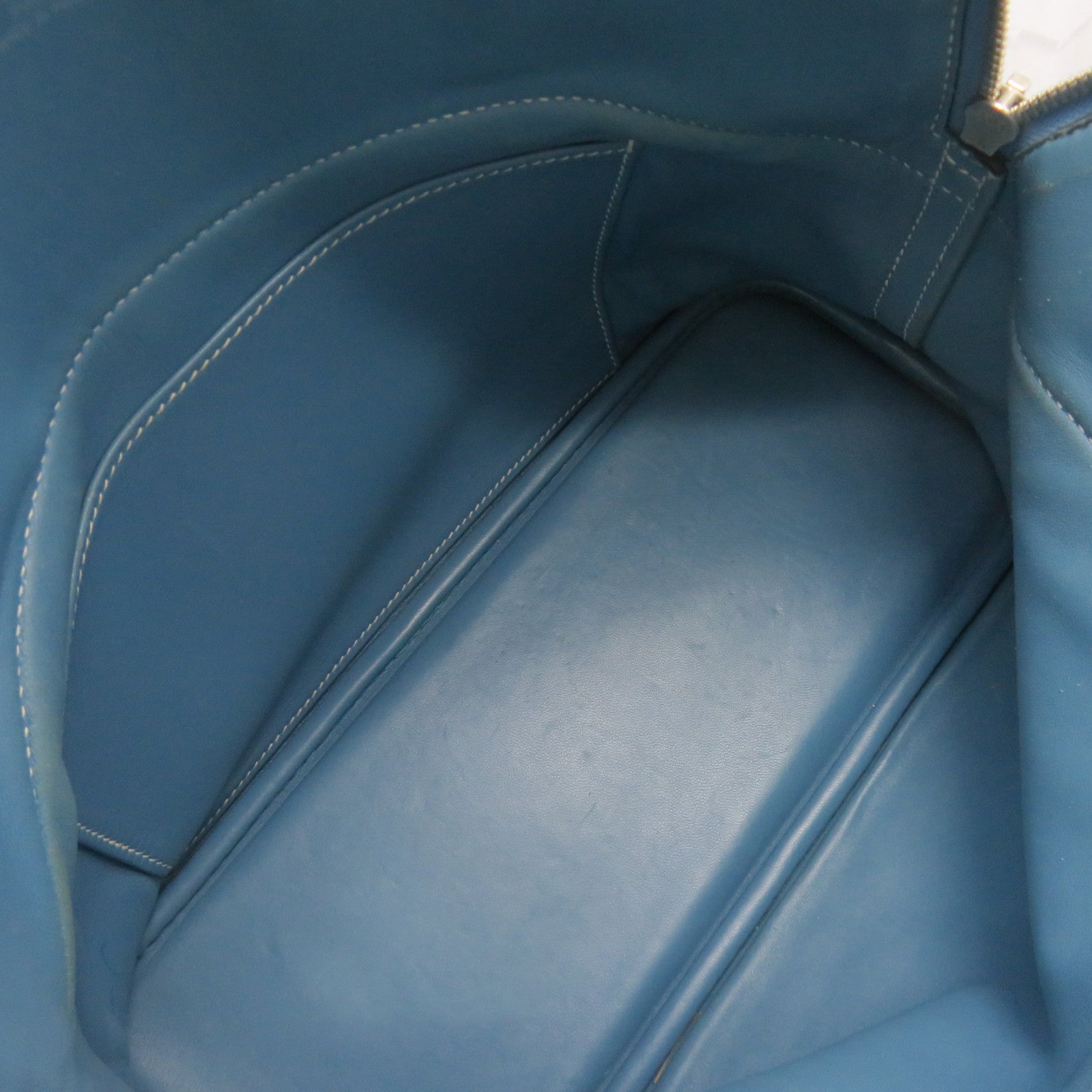 HERMES 【激減優惠】Clemence皮革銀扣Bolide 31 Hand Bag手挽袋淺藍色