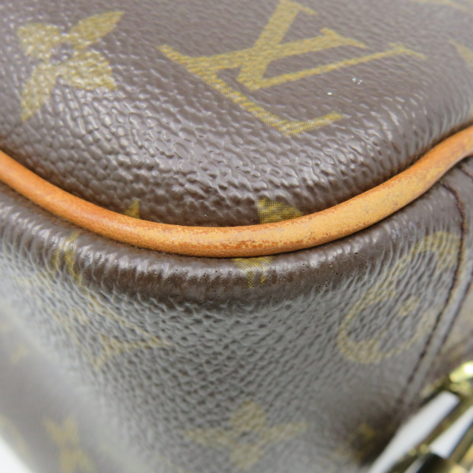 LOUIS VUITTON Monogram Trouville PM Hand Bag brown