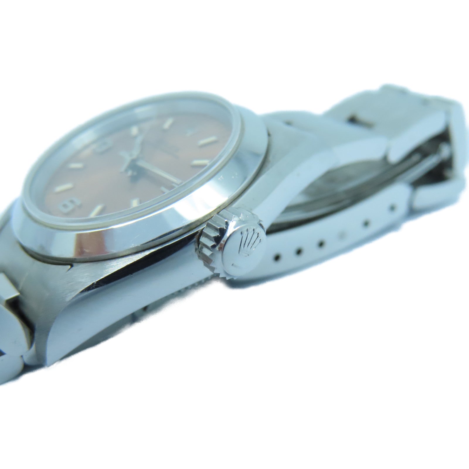 ROLEX Oyster Perpetual不鏽鋼自動機芯手錶粉紅色